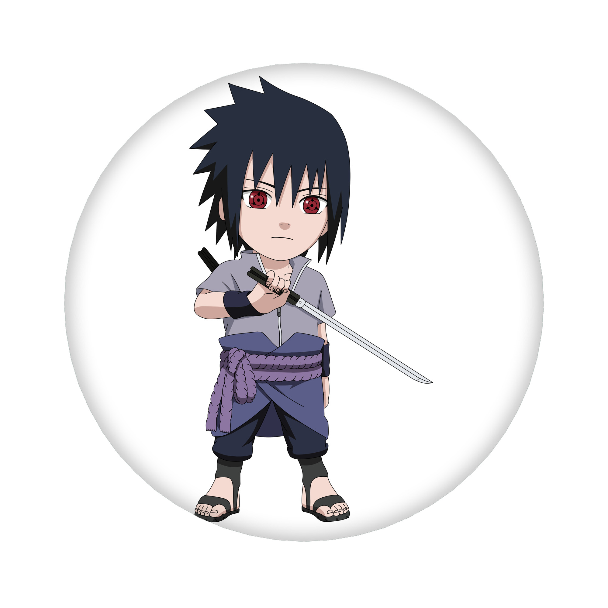 （画像用） NARUTO -ナルト- うちは サスケ Uchiha Sasuke 6cm 缶バッジ 複数セット