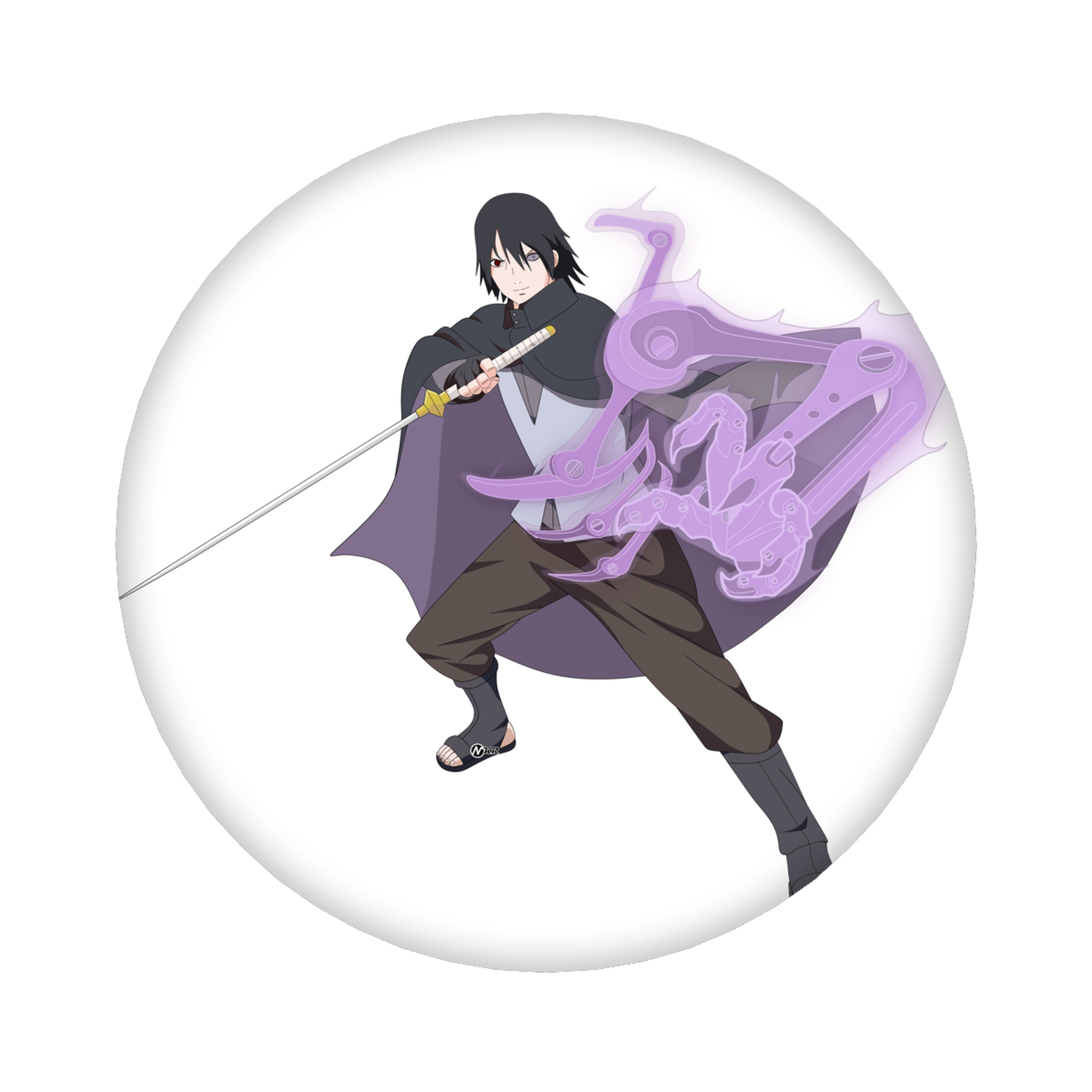 （画像用） NARUTO -ナルト- うちは サスケ Uchiha Sasuke 6cm 缶バッジ 複数セット