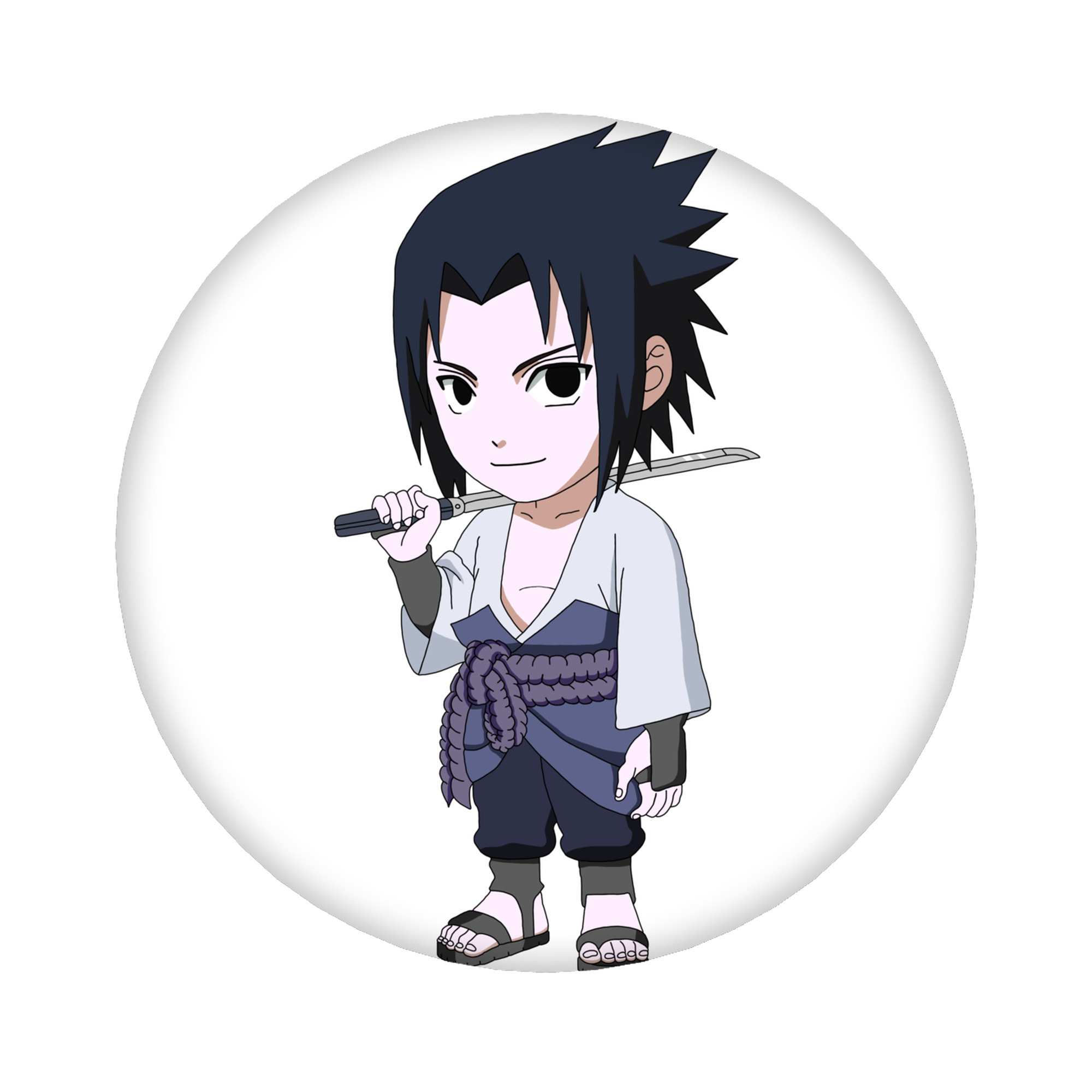 （画像用） NARUTO -ナルト- うちは サスケ Uchiha Sasuke 6cm 缶バッジ 複数セット