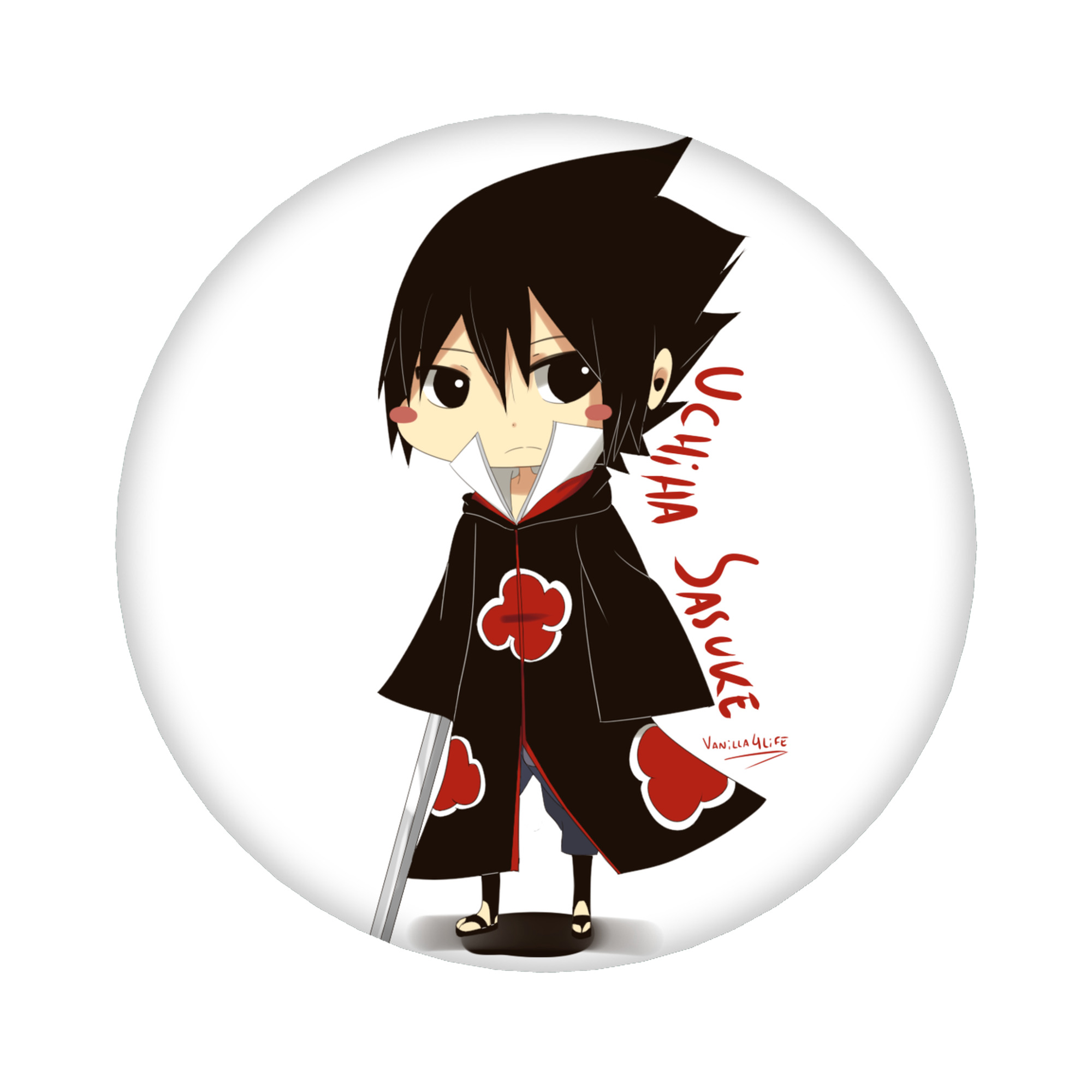 （画像用） NARUTO -ナルト- うちは サスケ Uchiha Sasuke 6cm 缶バッジ 複数セット