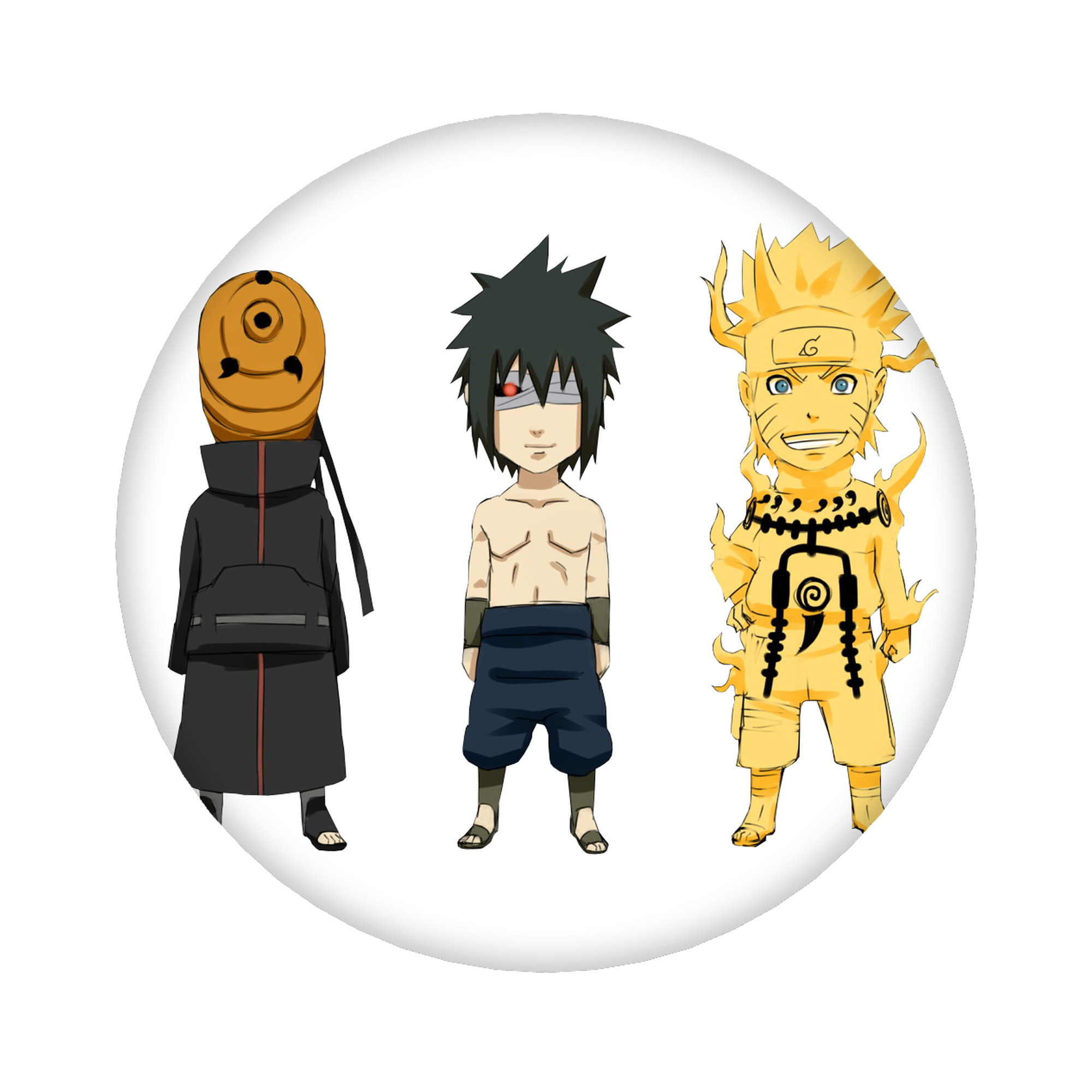 （画像用） NARUTO -ナルト- うちは サスケ Uchiha Sasuke 6cm 缶バッジ 複数セット