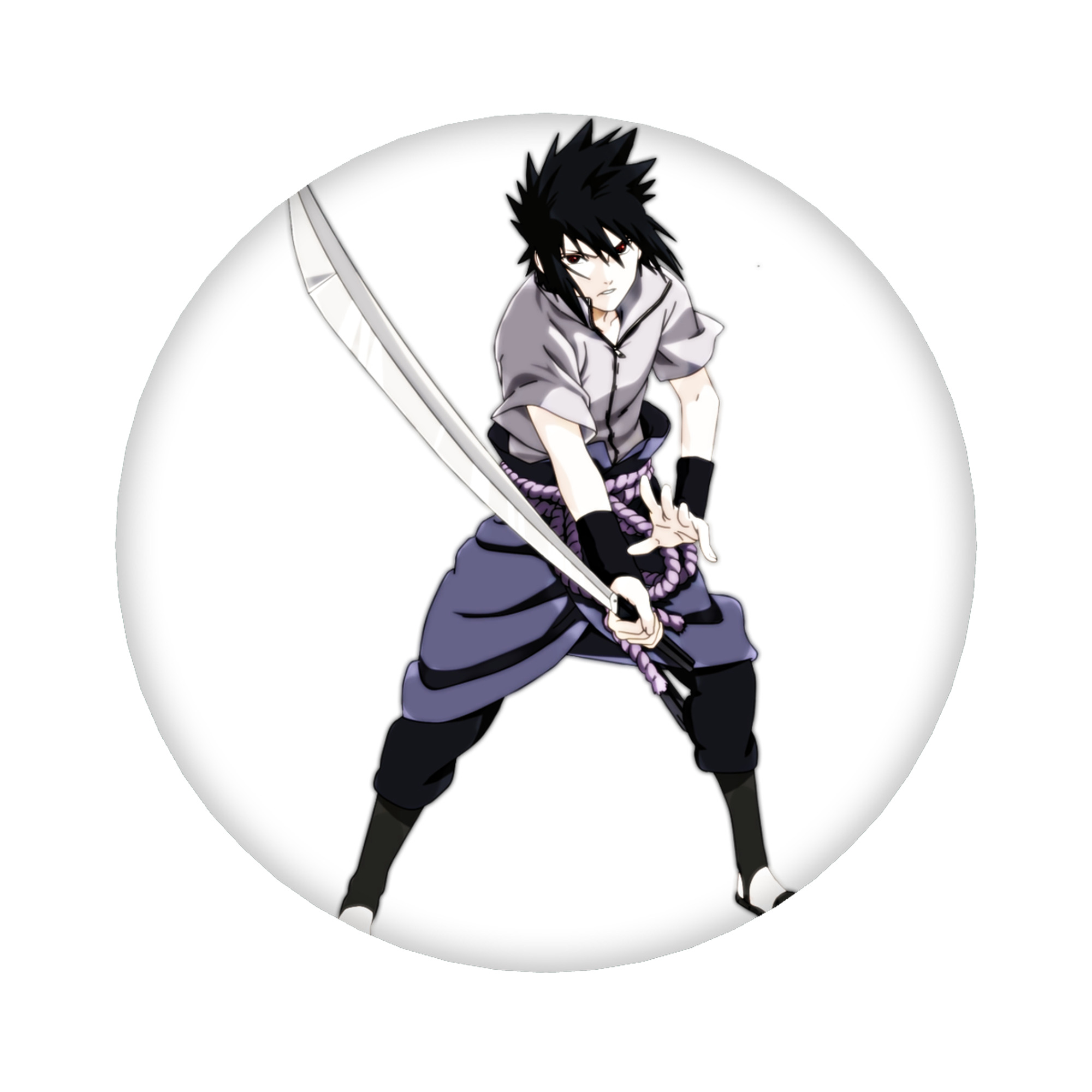 （画像用） NARUTO -ナルト- うちは サスケ Uchiha Sasuke 6cm 缶バッジ 複数セット