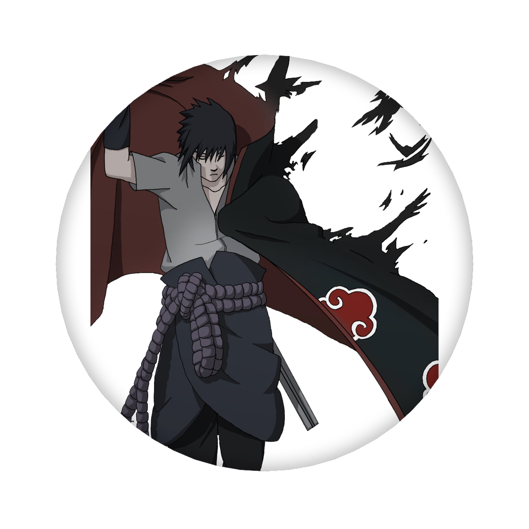 （画像用） NARUTO -ナルト- うちは サスケ Uchiha Sasuke 6cm 缶バッジ 複数セット