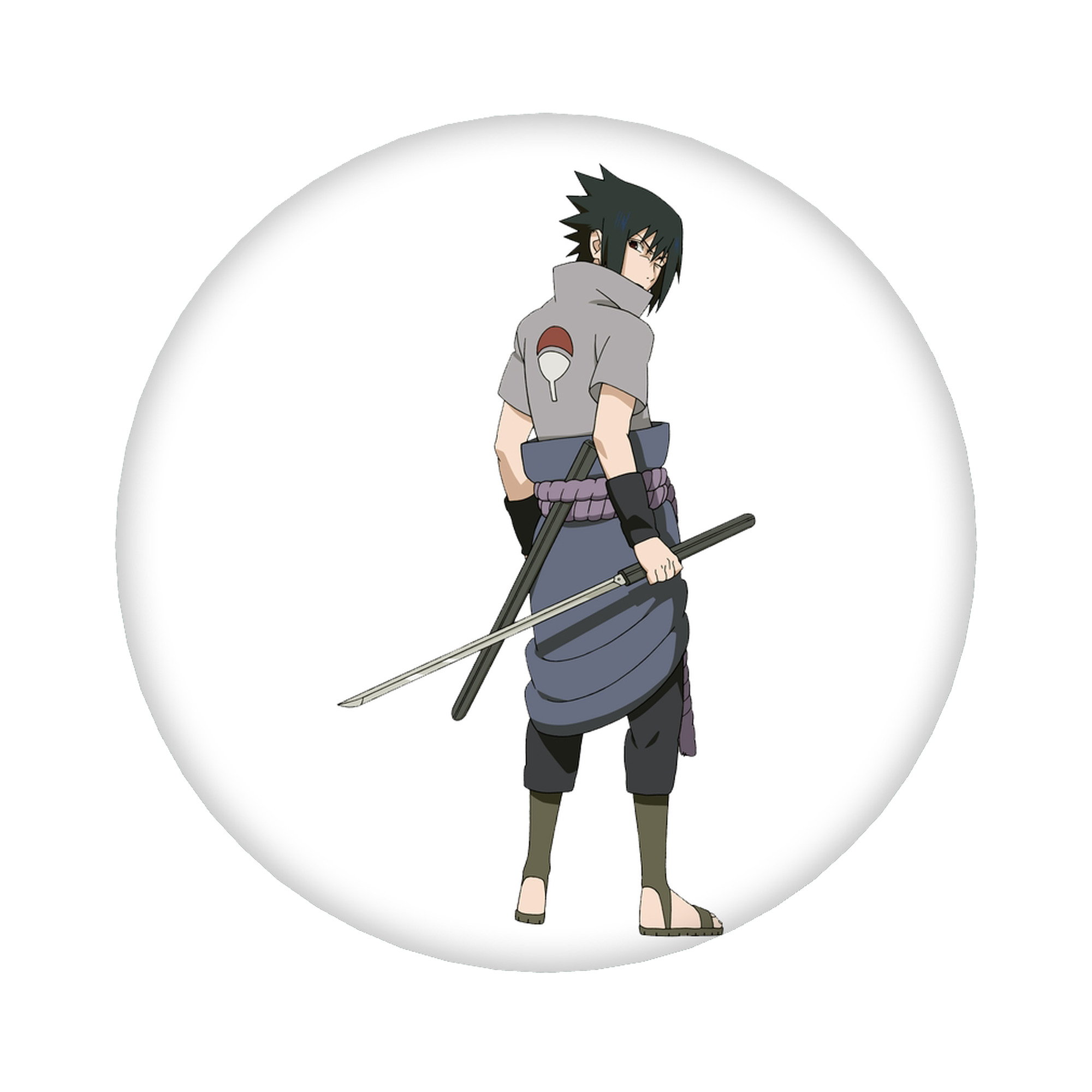 （画像用） NARUTO -ナルト- うちは サスケ Uchiha Sasuke 6cm 缶バッジ 複数セット