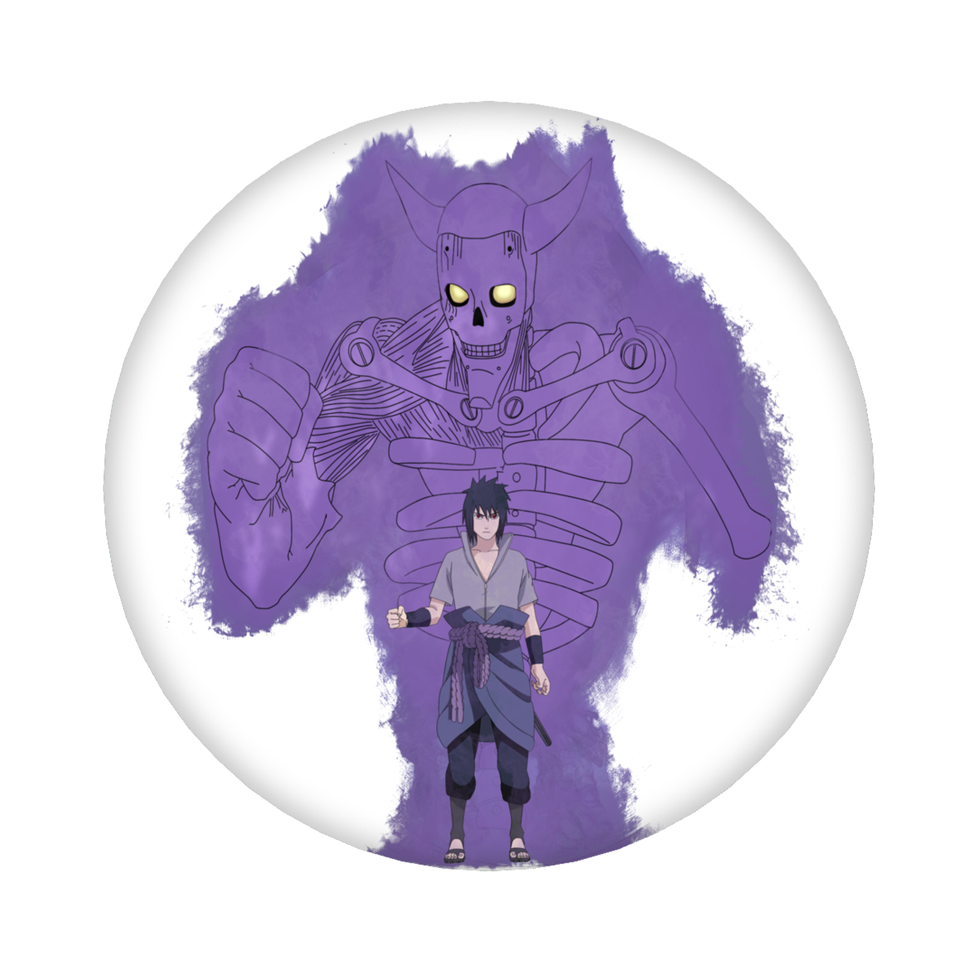 （画像用） NARUTO -ナルト- うちは サスケ Uchiha Sasuke 6cm 缶バッジ 複数セット