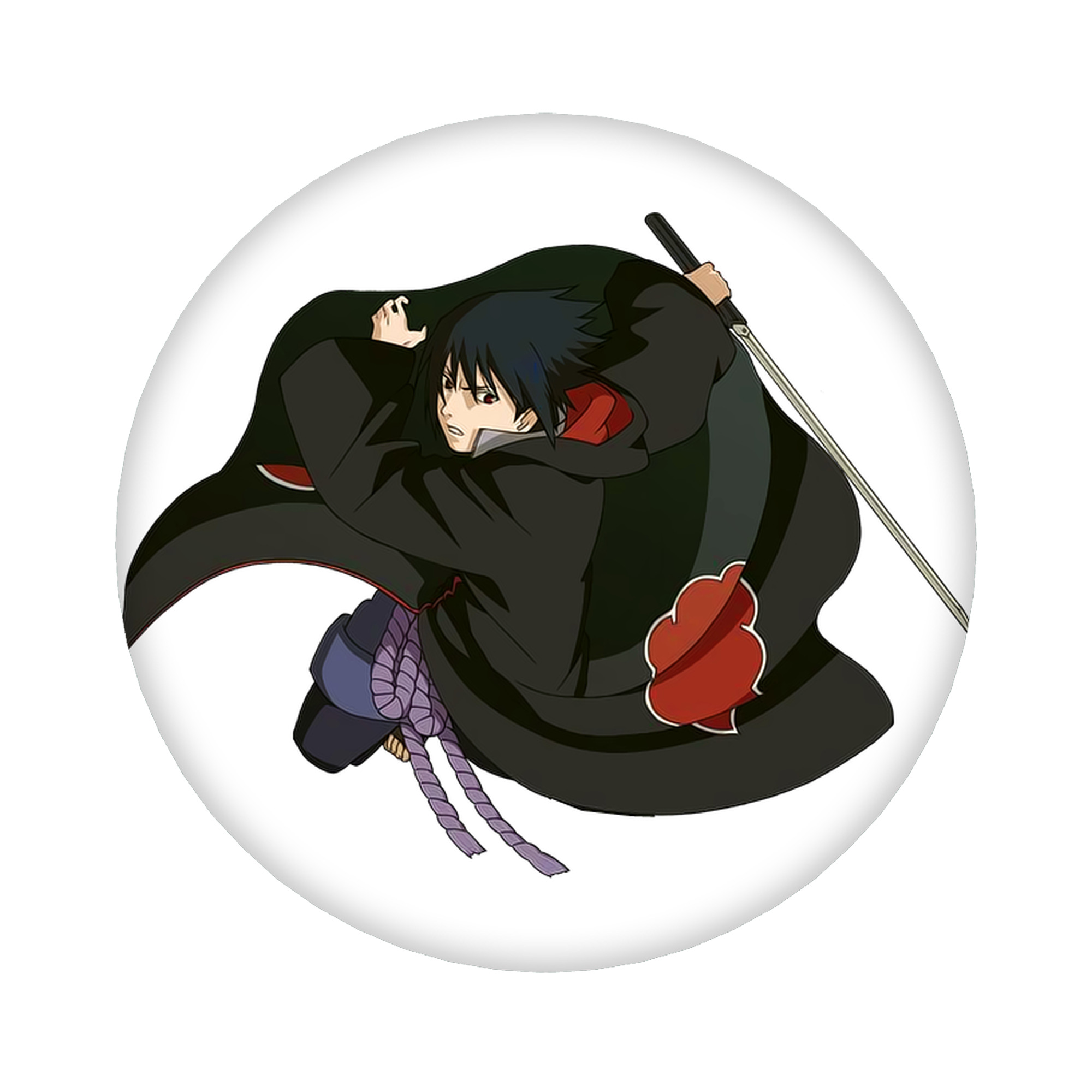 （画像用） NARUTO -ナルト- うちは サスケ Uchiha Sasuke 6cm 缶バッジ 複数セット