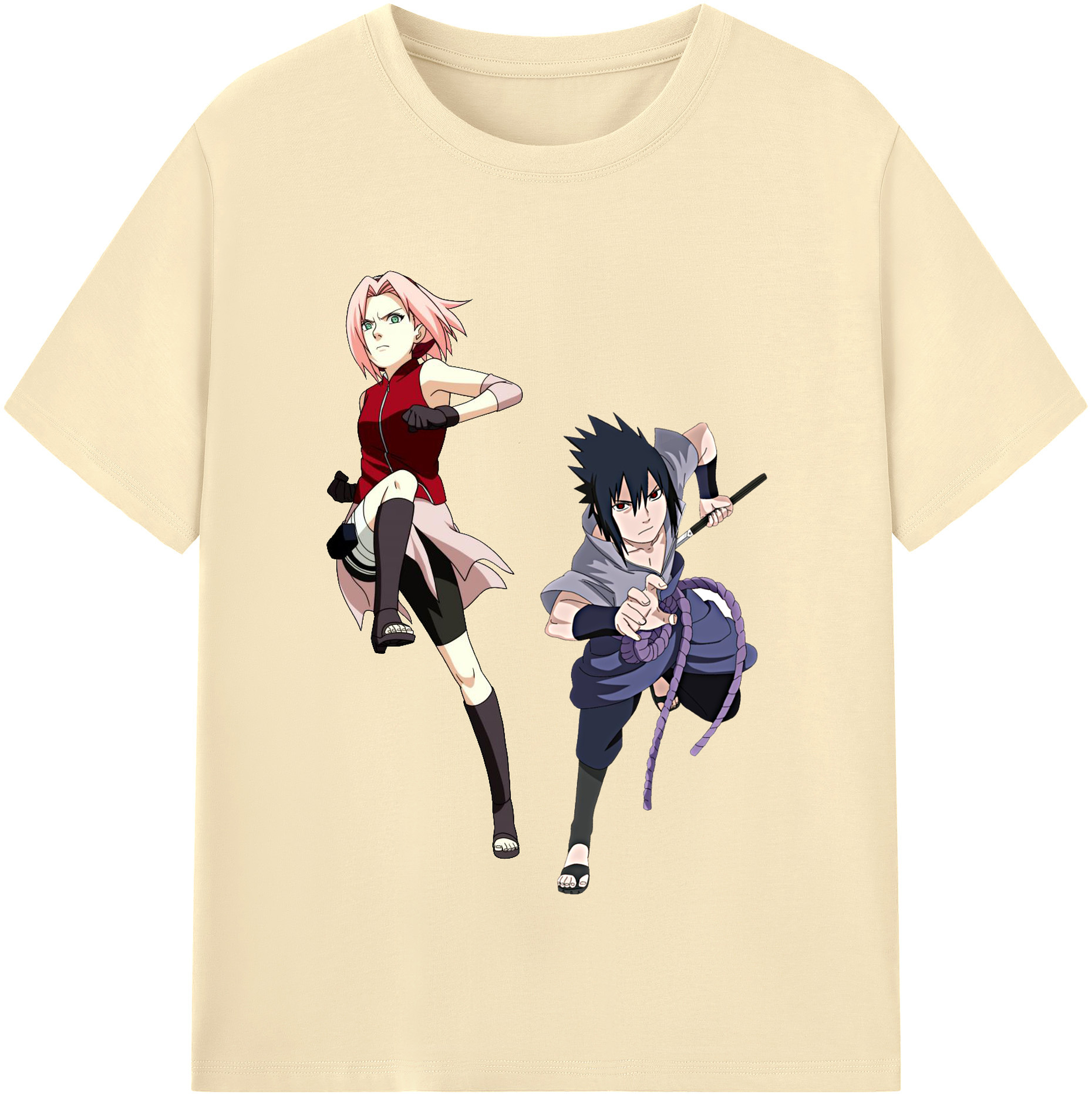 （画像用） NARUTO -ナルト- 春野サクラ Haruno Sakura 綿100％半袖Tシャツ（フロントプリント）