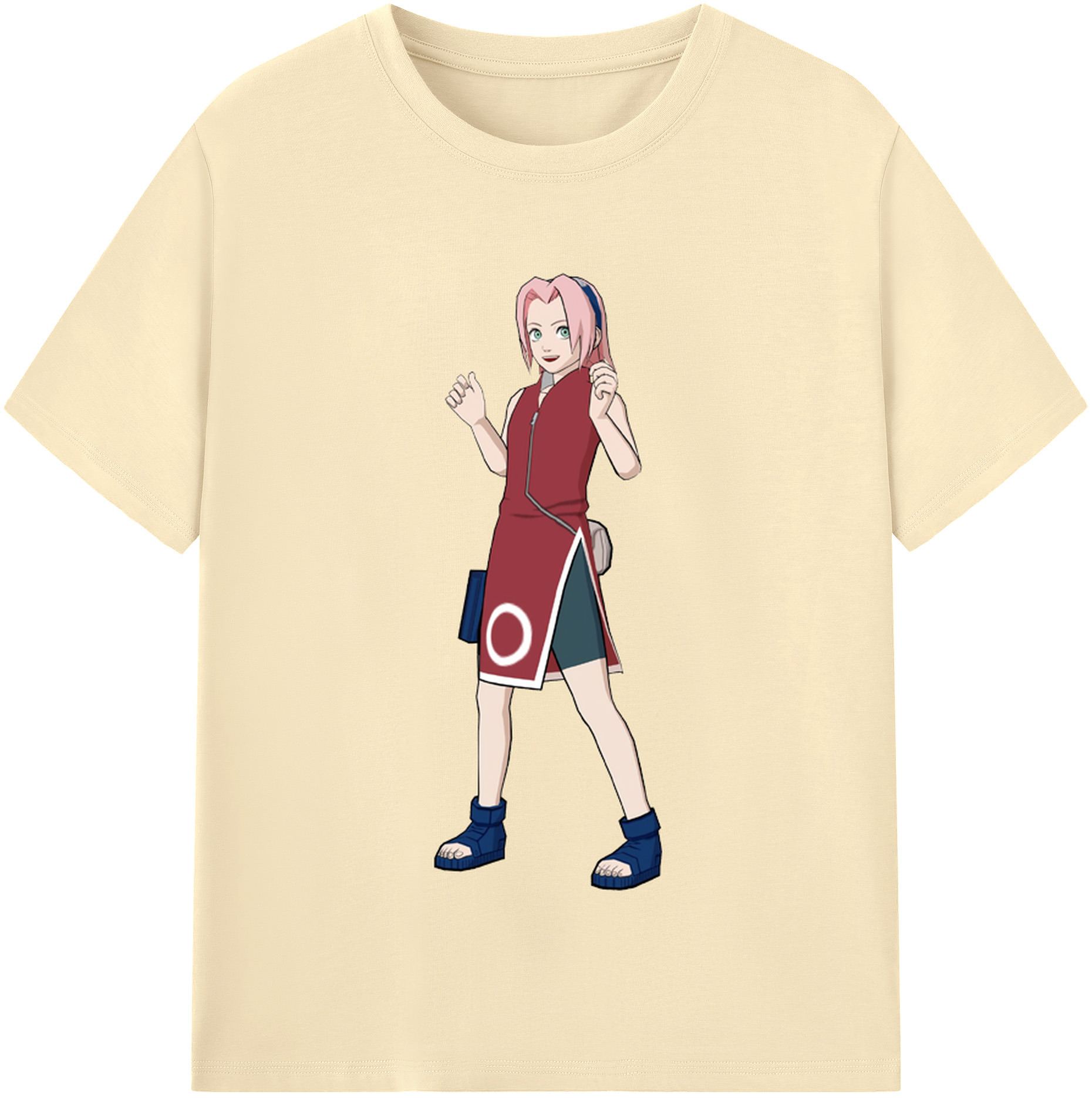 （画像用） NARUTO -ナルト- 春野サクラ Haruno Sakura 綿100％半袖Tシャツ（フロントプリント）
