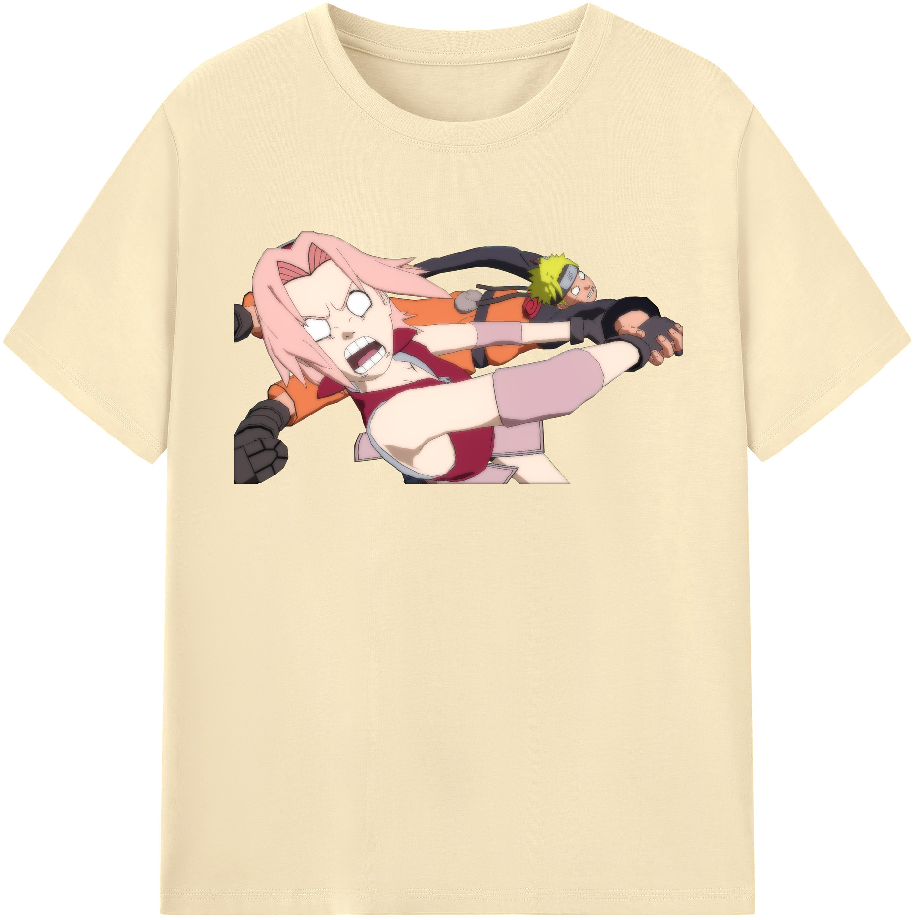 （画像用） NARUTO -ナルト- 春野サクラ Haruno Sakura 綿100％半袖Tシャツ（フロントプリント）