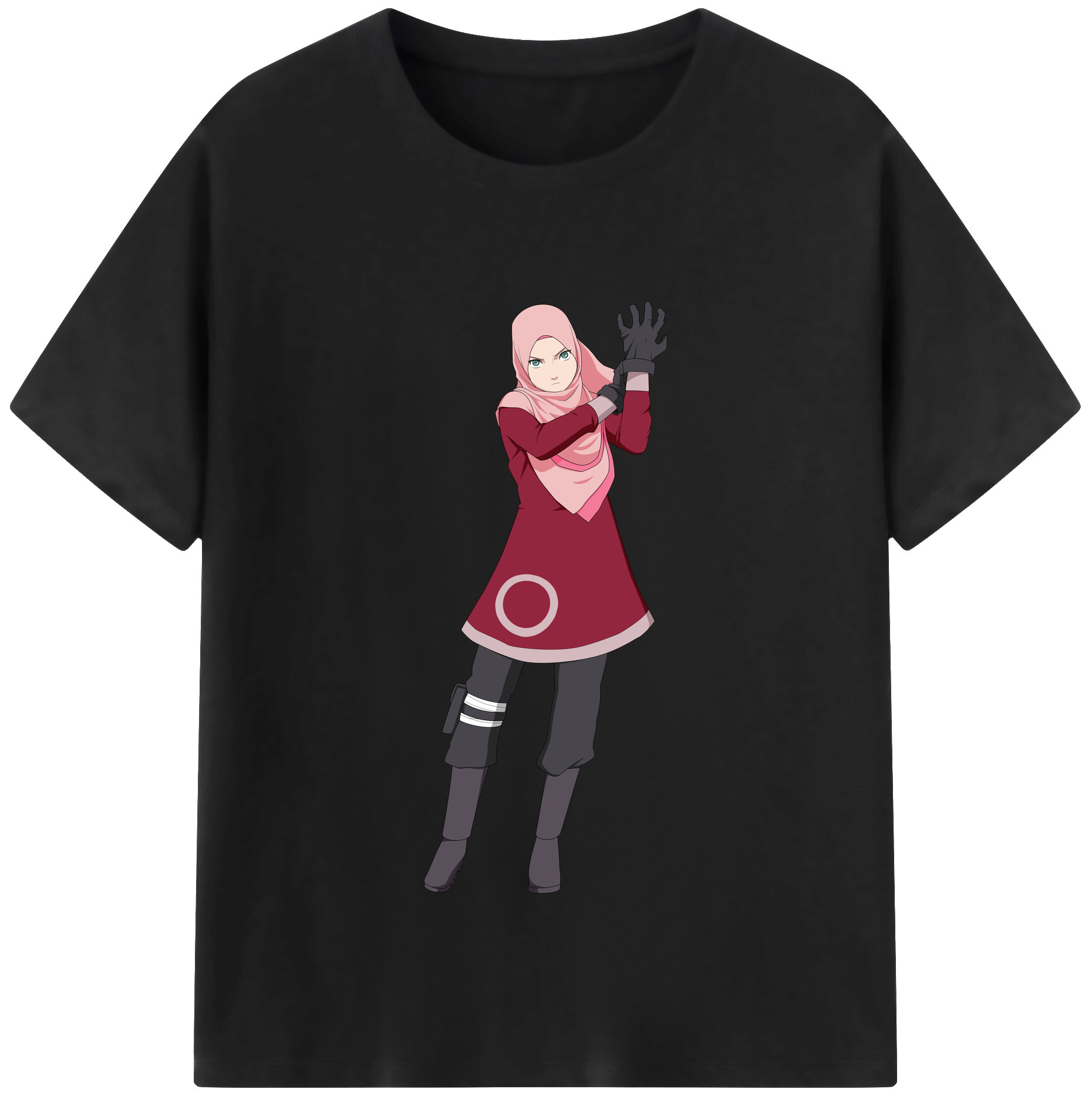 （画像用） NARUTO -ナルト- 春野サクラ Haruno Sakura 綿100％半袖Tシャツ（フロントプリント）