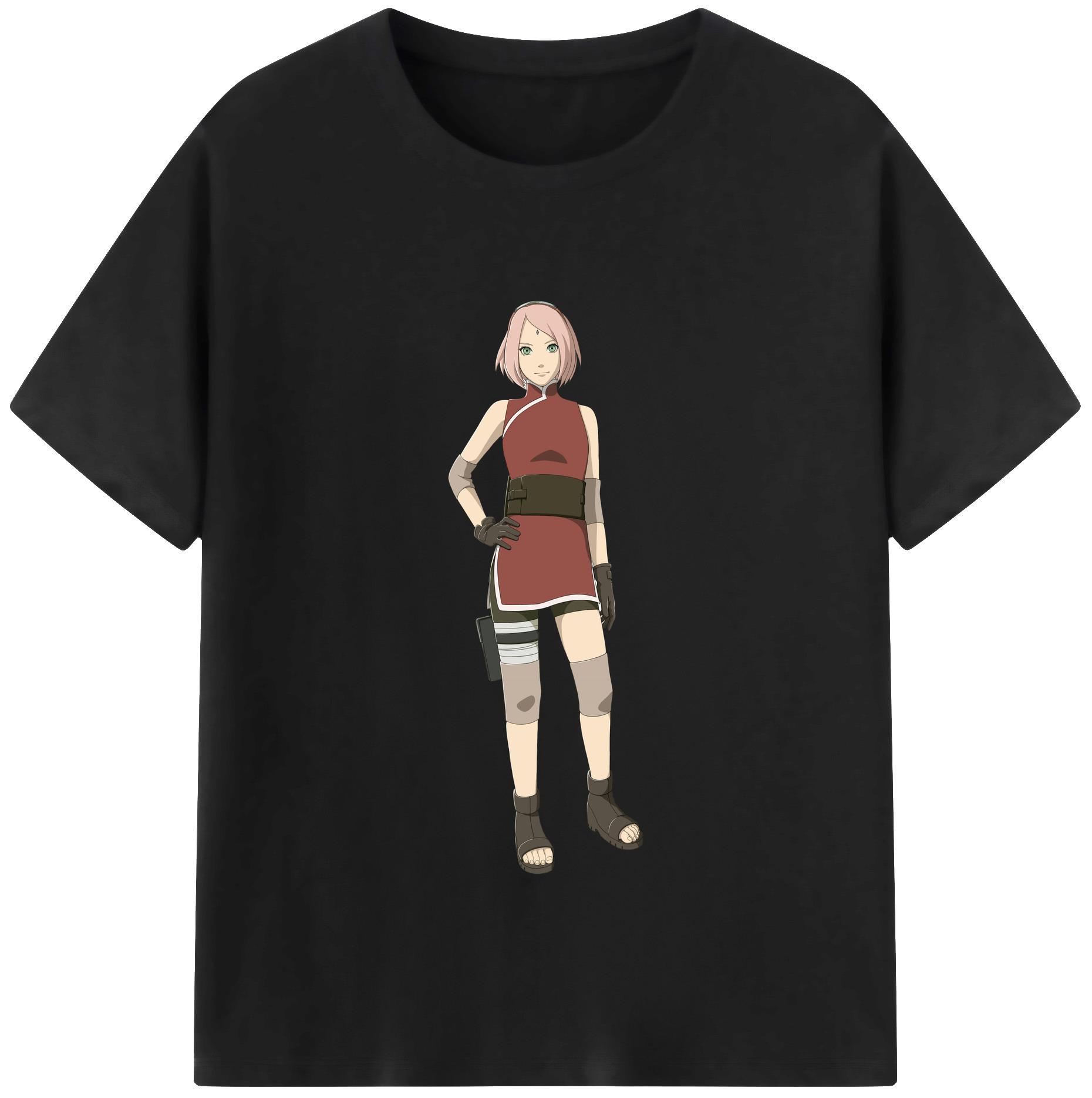 （画像用） NARUTO -ナルト- 春野サクラ Haruno Sakura 綿100％半袖Tシャツ（フロントプリント）