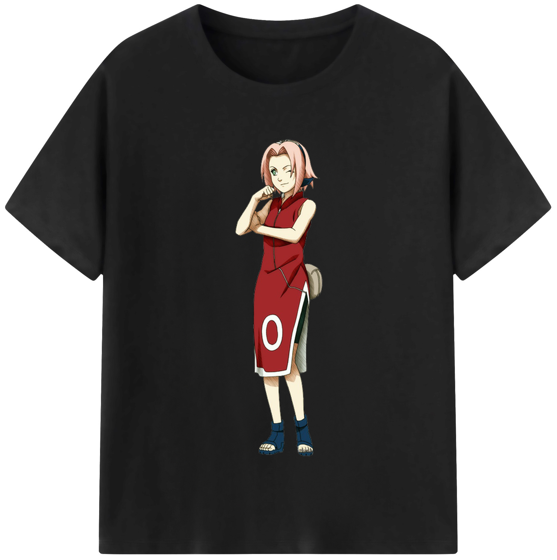 （画像用） NARUTO -ナルト- 春野サクラ Haruno Sakura 綿100％半袖Tシャツ（フロントプリント）