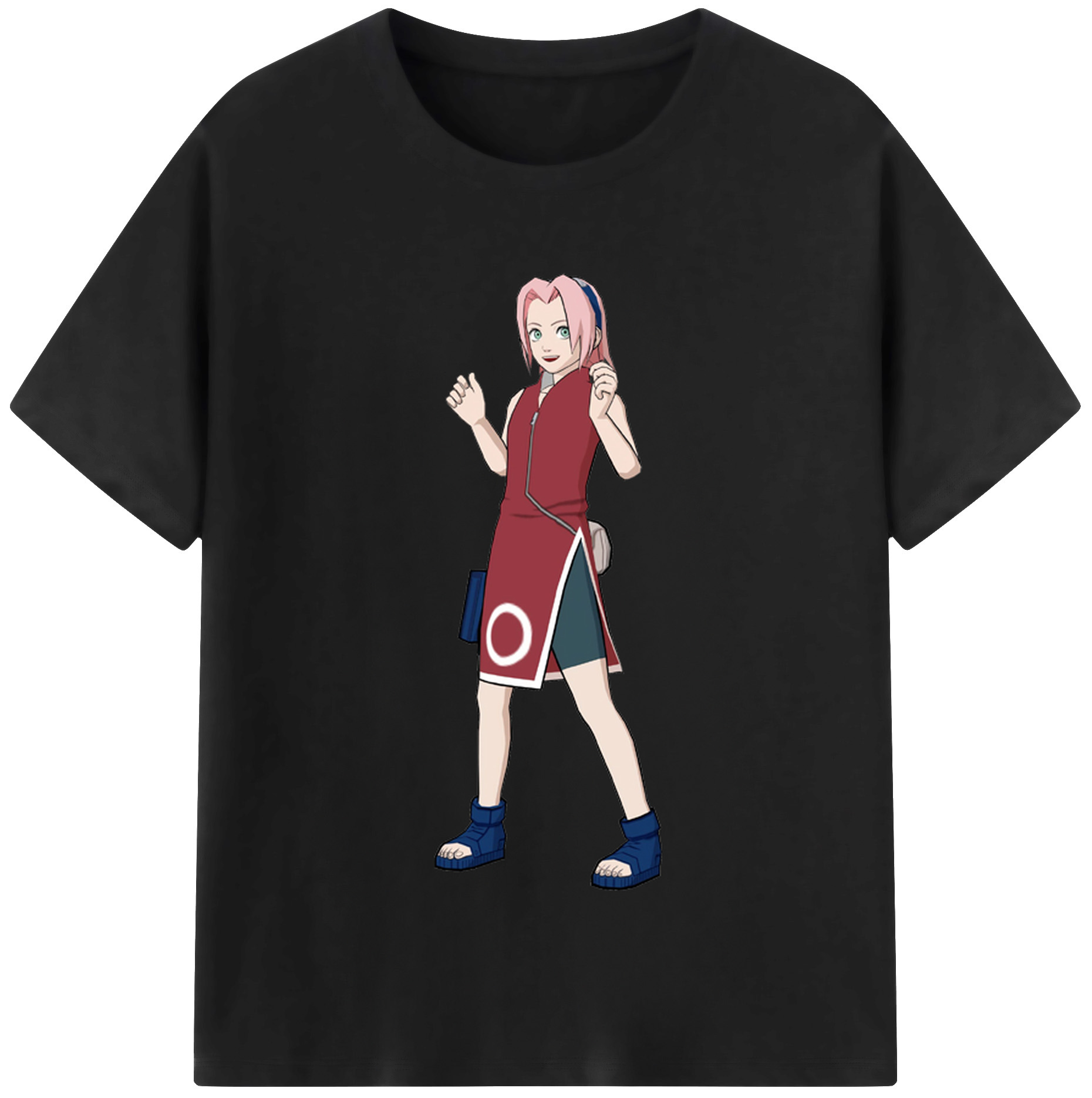 （画像用） NARUTO -ナルト- 春野サクラ Haruno Sakura 綿100％半袖Tシャツ（フロントプリント）