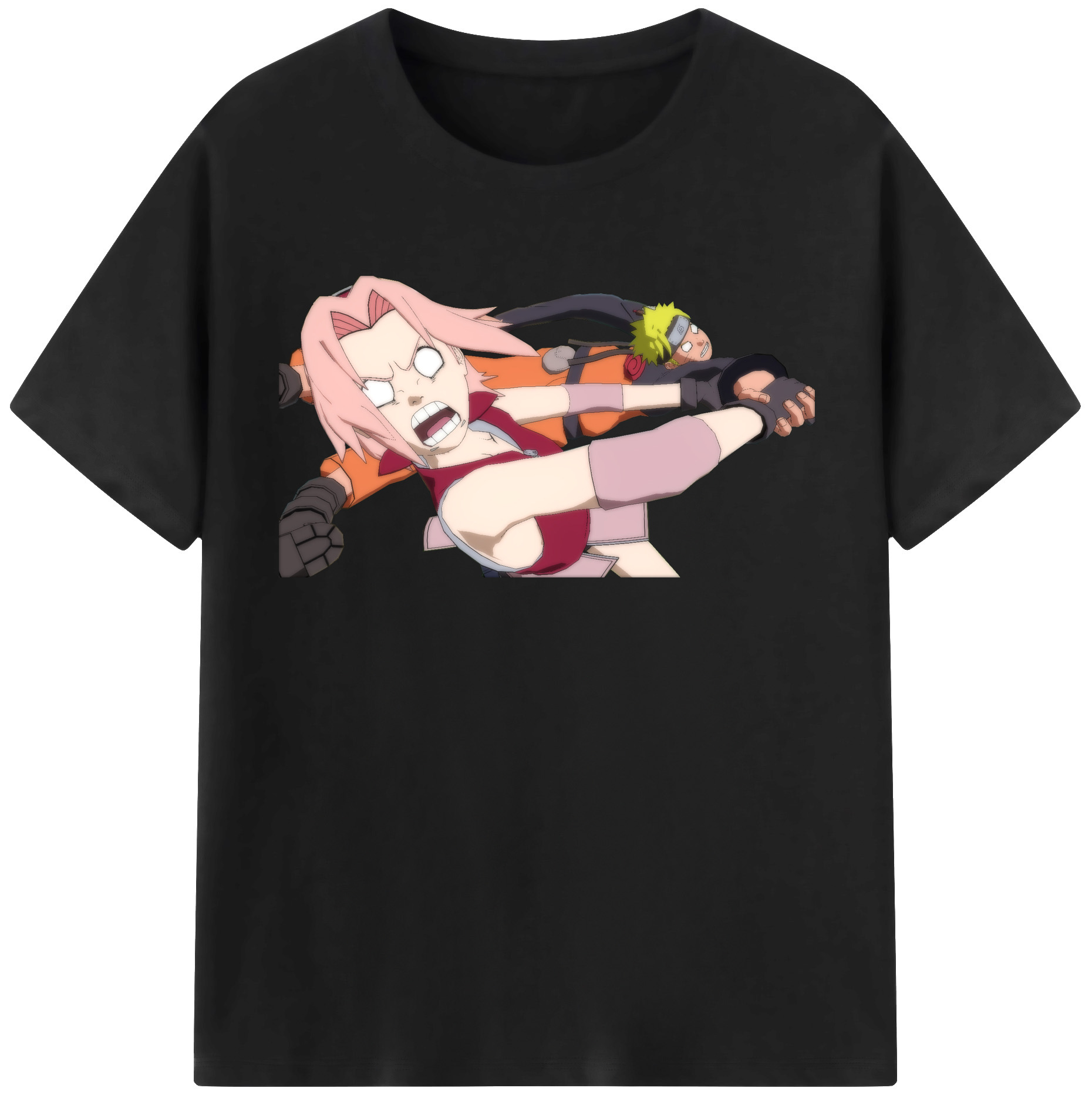 （画像用） NARUTO -ナルト- 春野サクラ Haruno Sakura 綿100％半袖Tシャツ（フロントプリント）