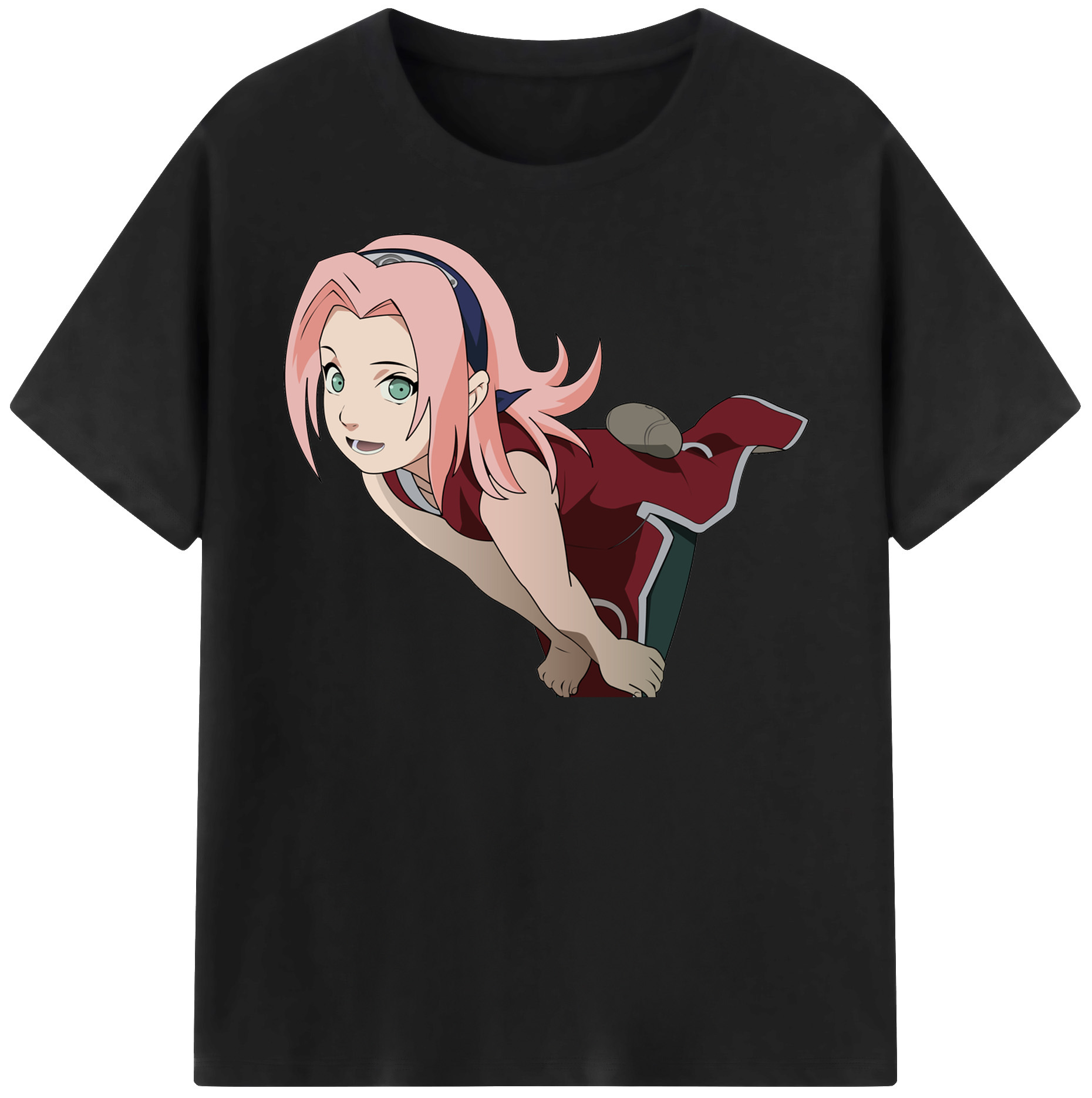 （画像用） NARUTO -ナルト- 春野サクラ Haruno Sakura 綿100％半袖Tシャツ（フロントプリント）