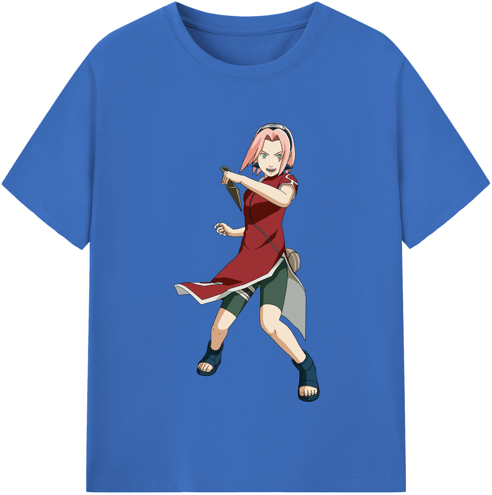 （画像用） NARUTO -ナルト- 春野サクラ Haruno Sakura 綿100％半袖Tシャツ（フロントプリント）