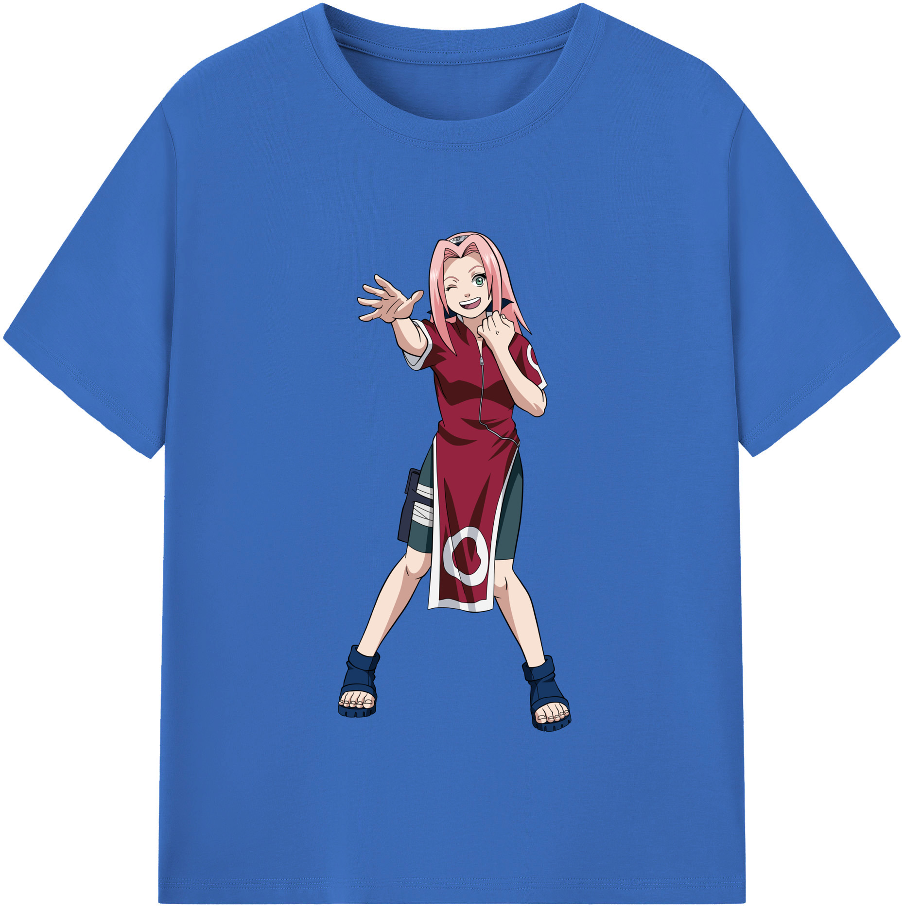 （画像用） NARUTO -ナルト- 春野サクラ Haruno Sakura 綿100％半袖Tシャツ（フロントプリント）