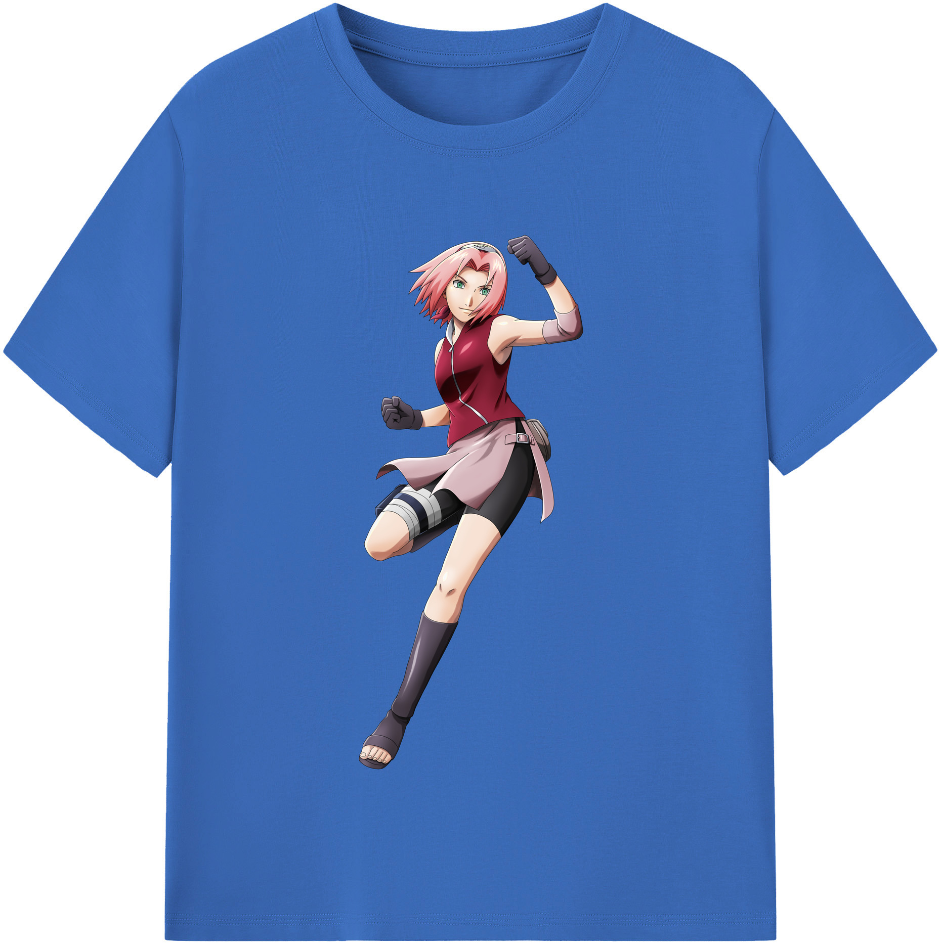 （画像用） NARUTO -ナルト- 春野サクラ Haruno Sakura 綿100％半袖Tシャツ（フロントプリント）