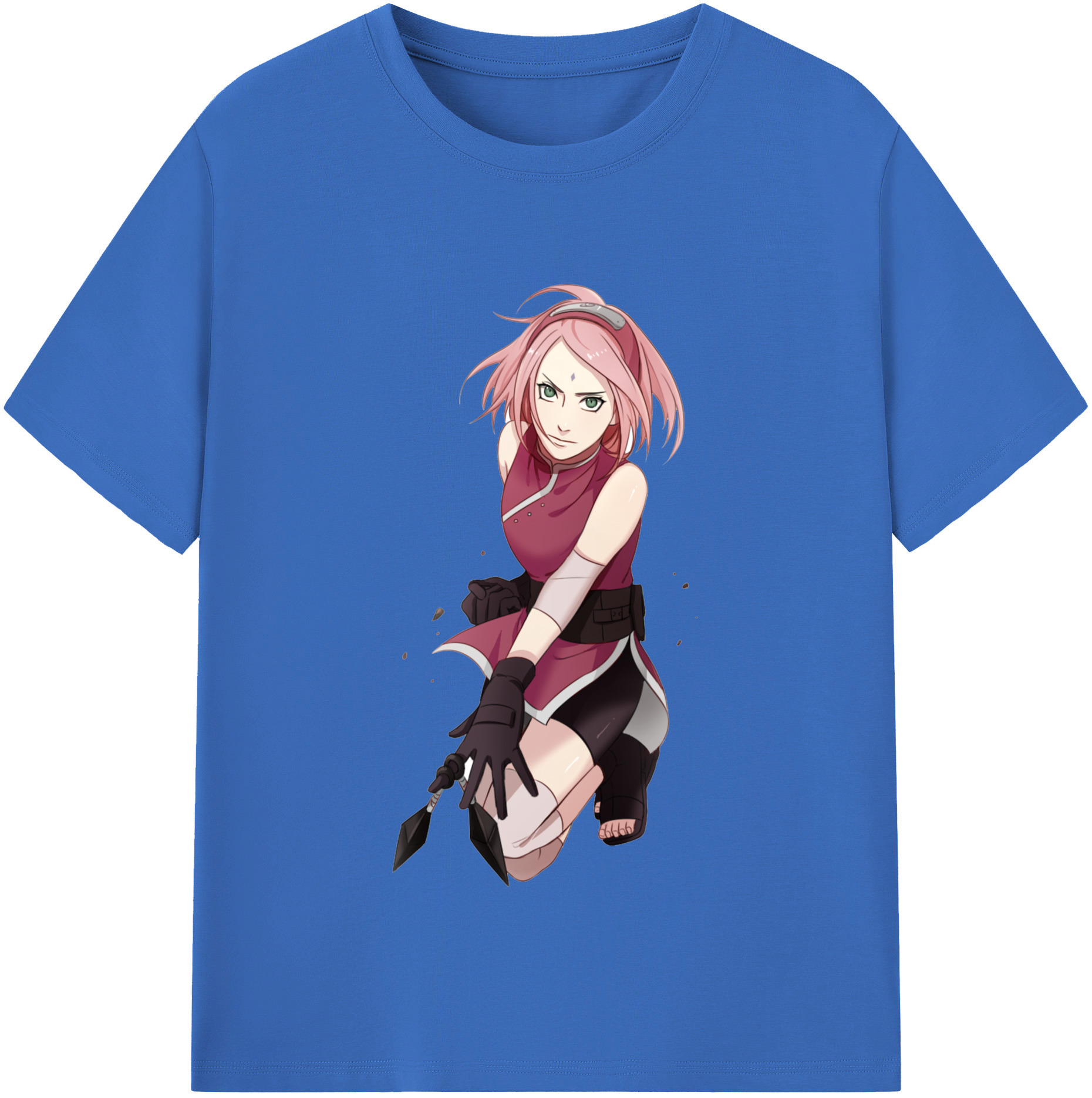 （画像用） NARUTO -ナルト- 春野サクラ Haruno Sakura 綿100％半袖Tシャツ（フロントプリント）
