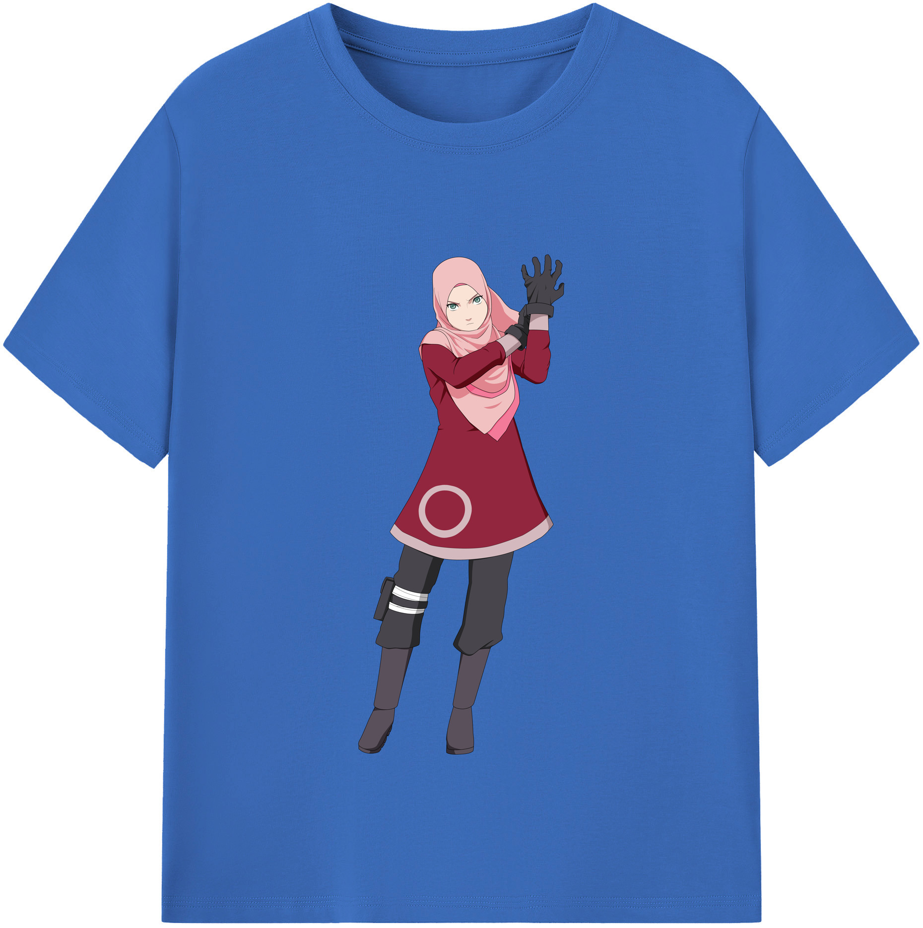 （画像用） NARUTO -ナルト- 春野サクラ Haruno Sakura 綿100％半袖Tシャツ（フロントプリント）