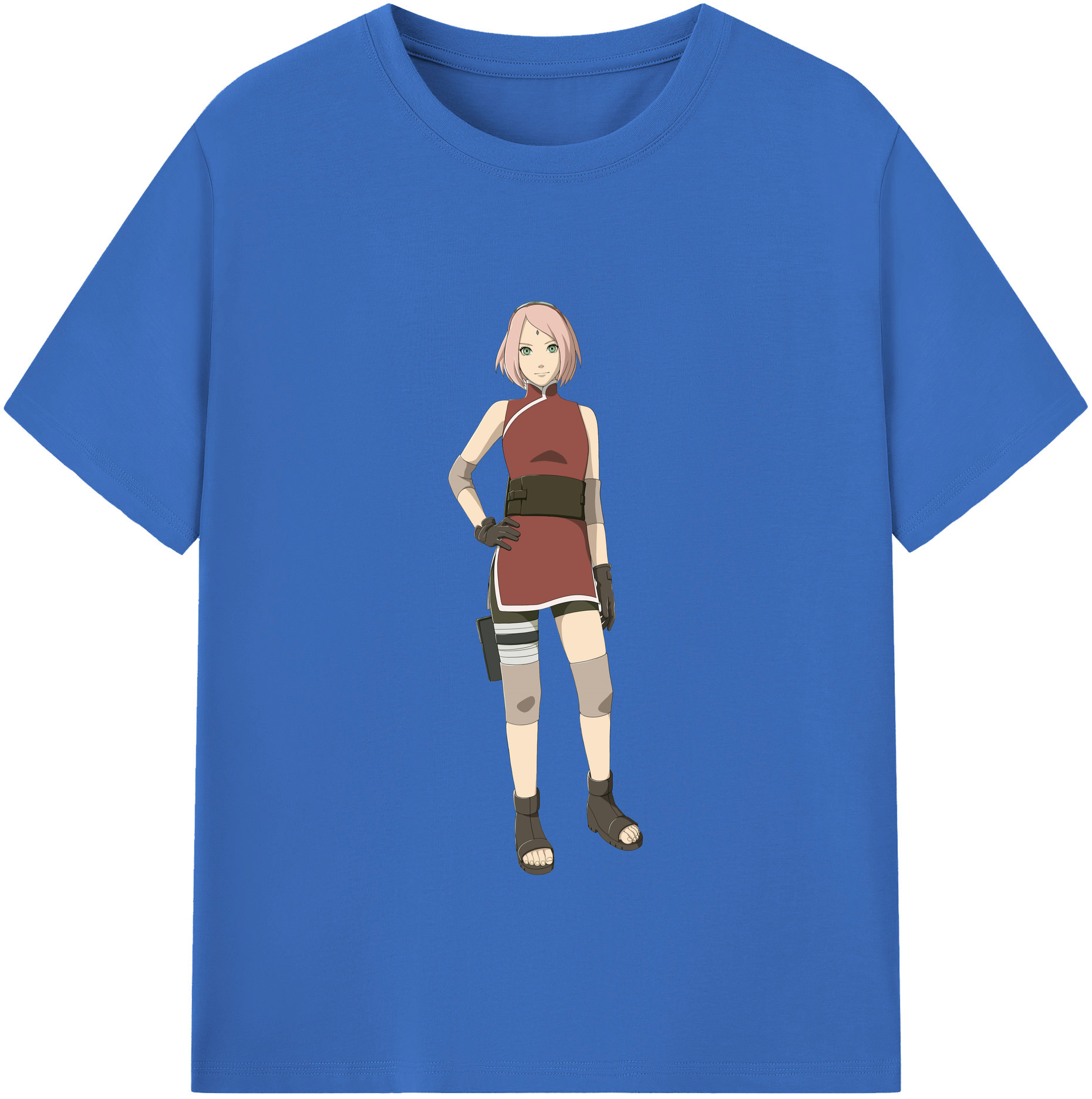 （画像用） NARUTO -ナルト- 春野サクラ Haruno Sakura 綿100％半袖Tシャツ（フロントプリント）