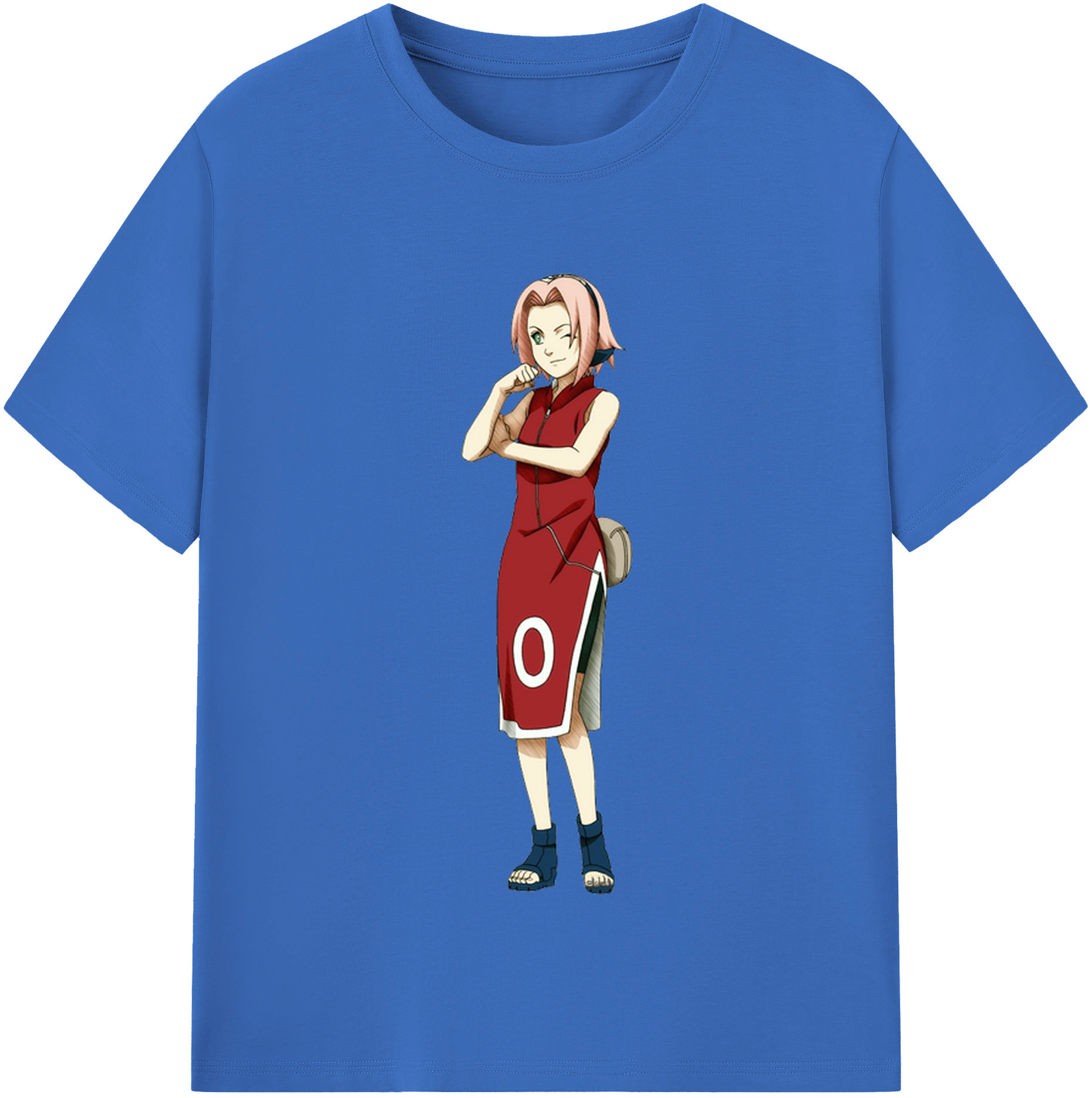 （画像用） NARUTO -ナルト- 春野サクラ Haruno Sakura 綿100％半袖Tシャツ（フロントプリント）