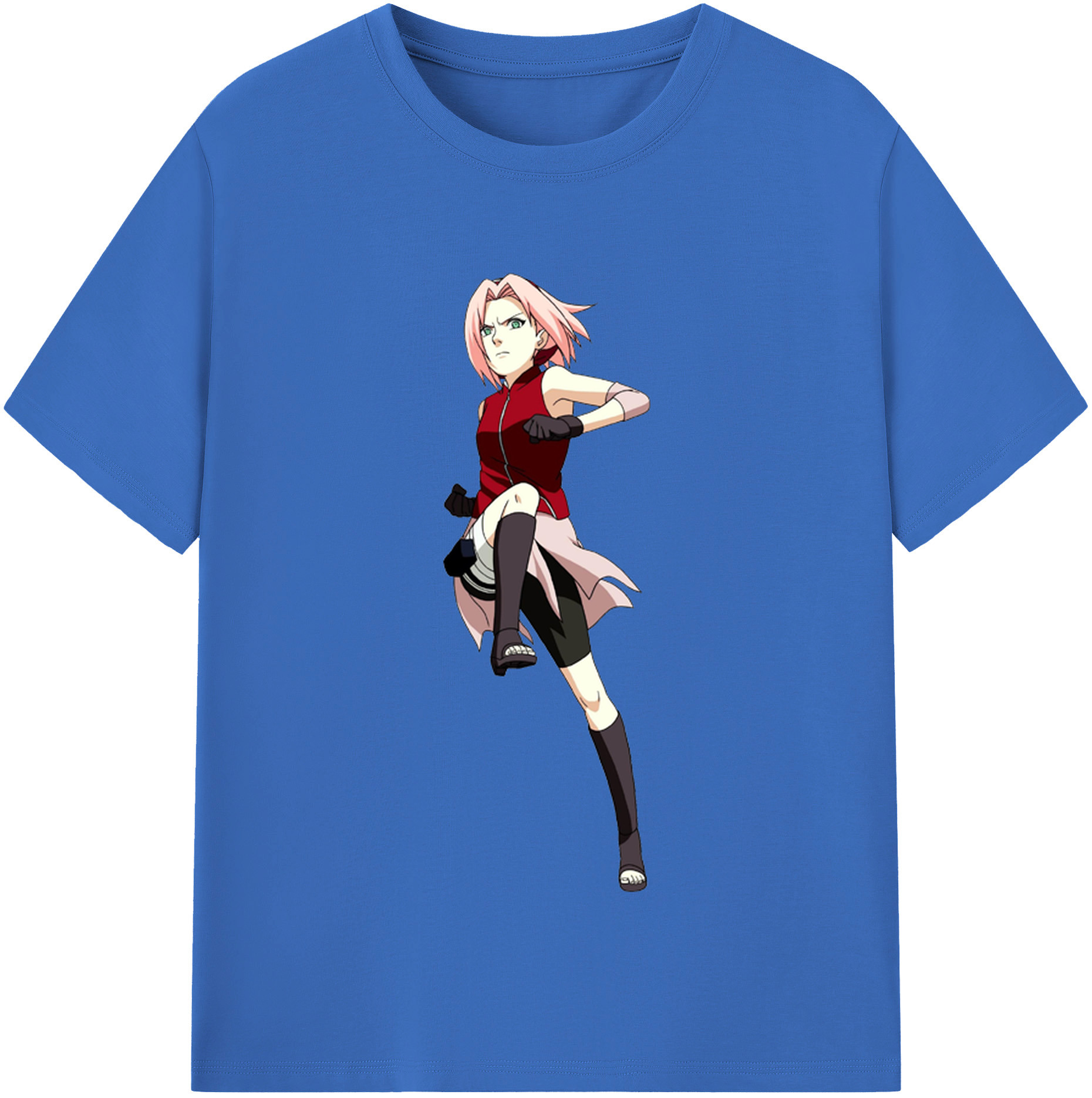 （画像用） NARUTO -ナルト- 春野サクラ Haruno Sakura 綿100％半袖Tシャツ（フロントプリント）