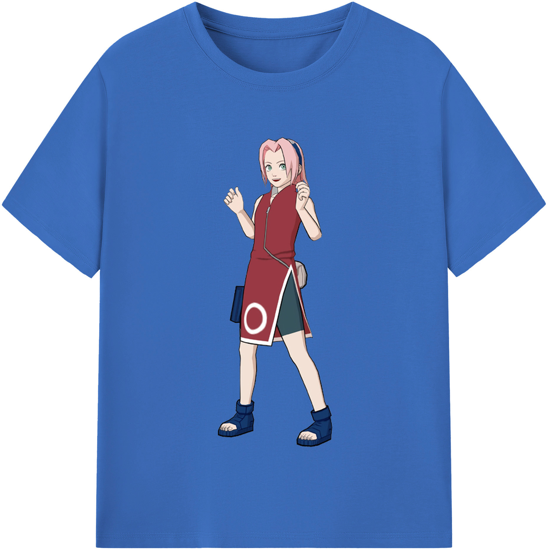 （画像用） NARUTO -ナルト- 春野サクラ Haruno Sakura 綿100％半袖Tシャツ（フロントプリント）