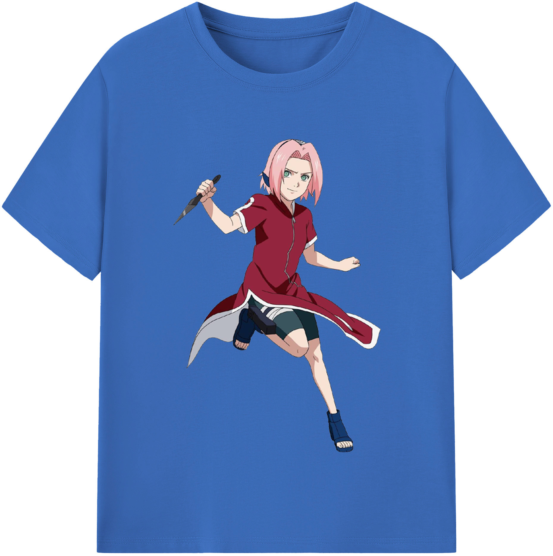 （画像用） NARUTO -ナルト- 春野サクラ Haruno Sakura 綿100％半袖Tシャツ（フロントプリント）