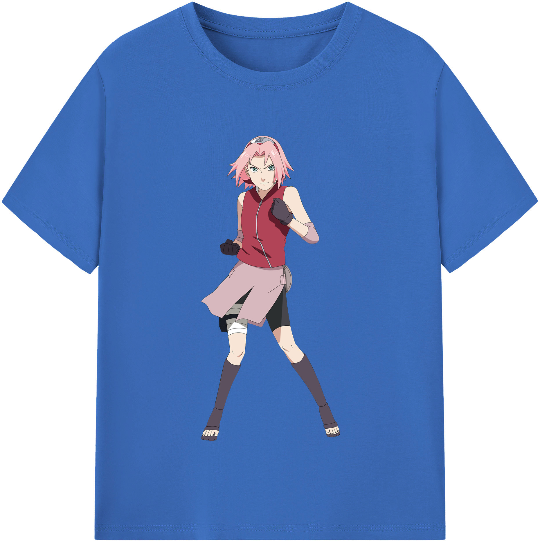 （画像用） NARUTO -ナルト- 春野サクラ Haruno Sakura 綿100％半袖Tシャツ（フロントプリント）
