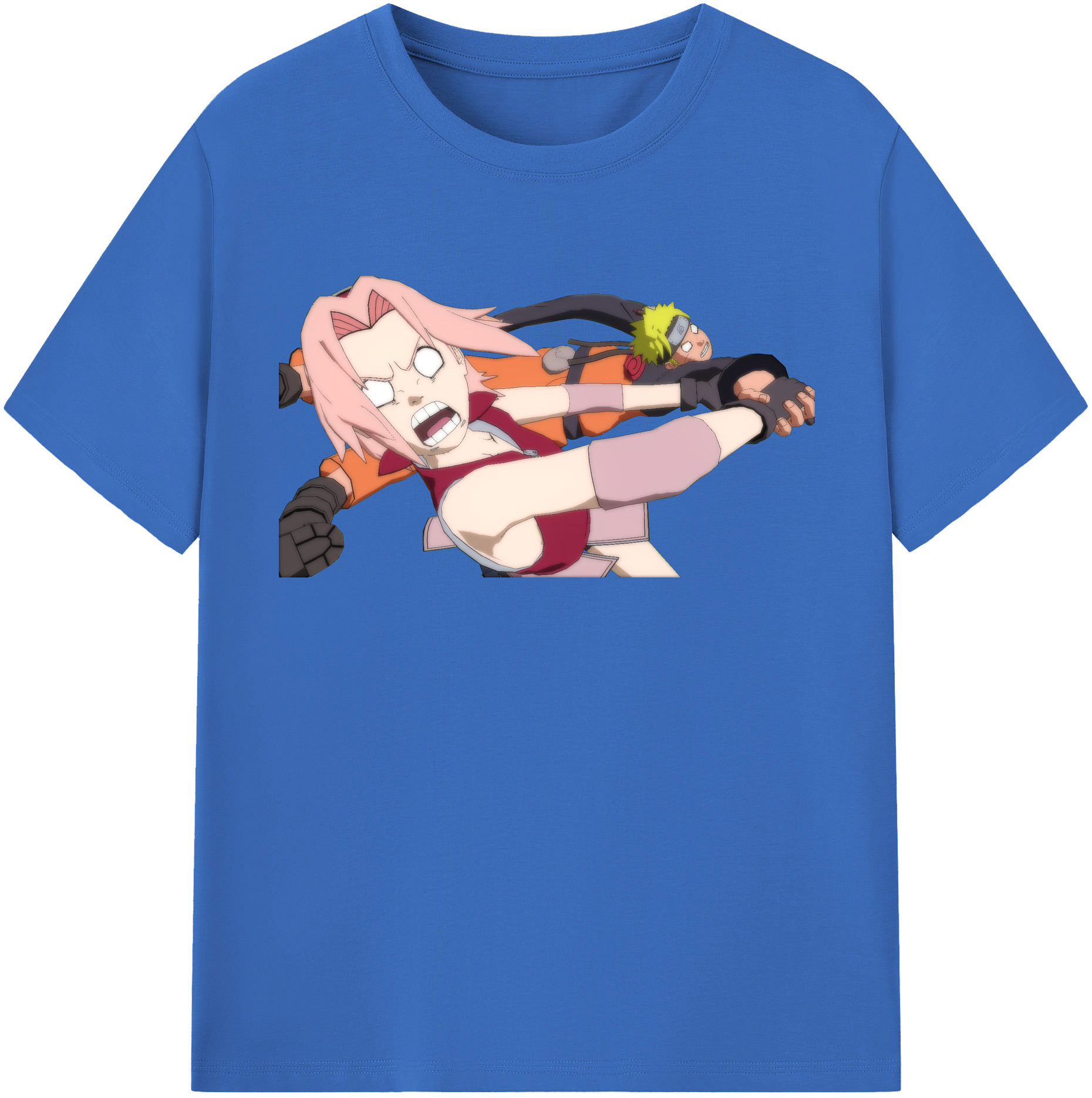 （画像用） NARUTO -ナルト- 春野サクラ Haruno Sakura 綿100％半袖Tシャツ（フロントプリント）