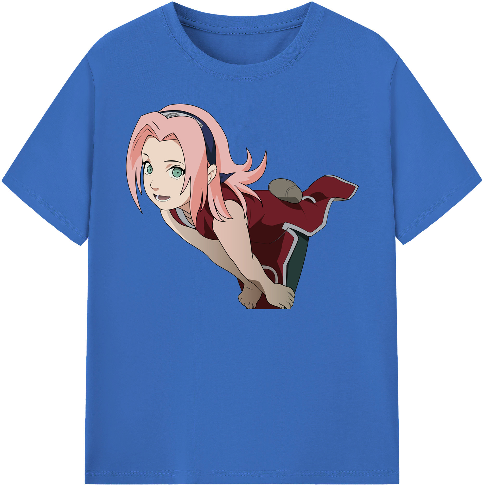 （画像用） NARUTO -ナルト- 春野サクラ Haruno Sakura 綿100％半袖Tシャツ（フロントプリント）