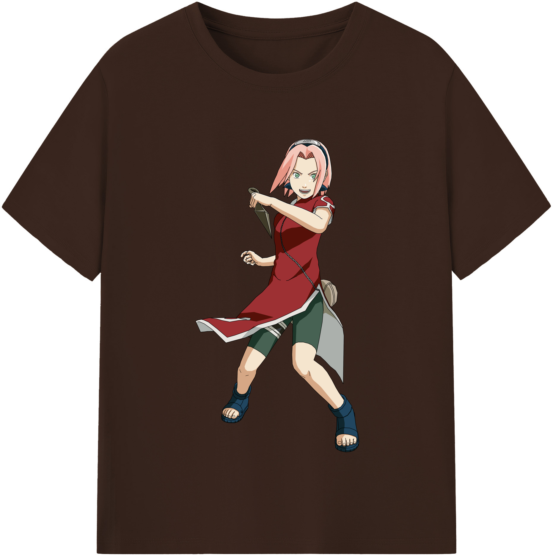 （画像用） NARUTO -ナルト- 春野サクラ Haruno Sakura 綿100％半袖Tシャツ（フロントプリント）