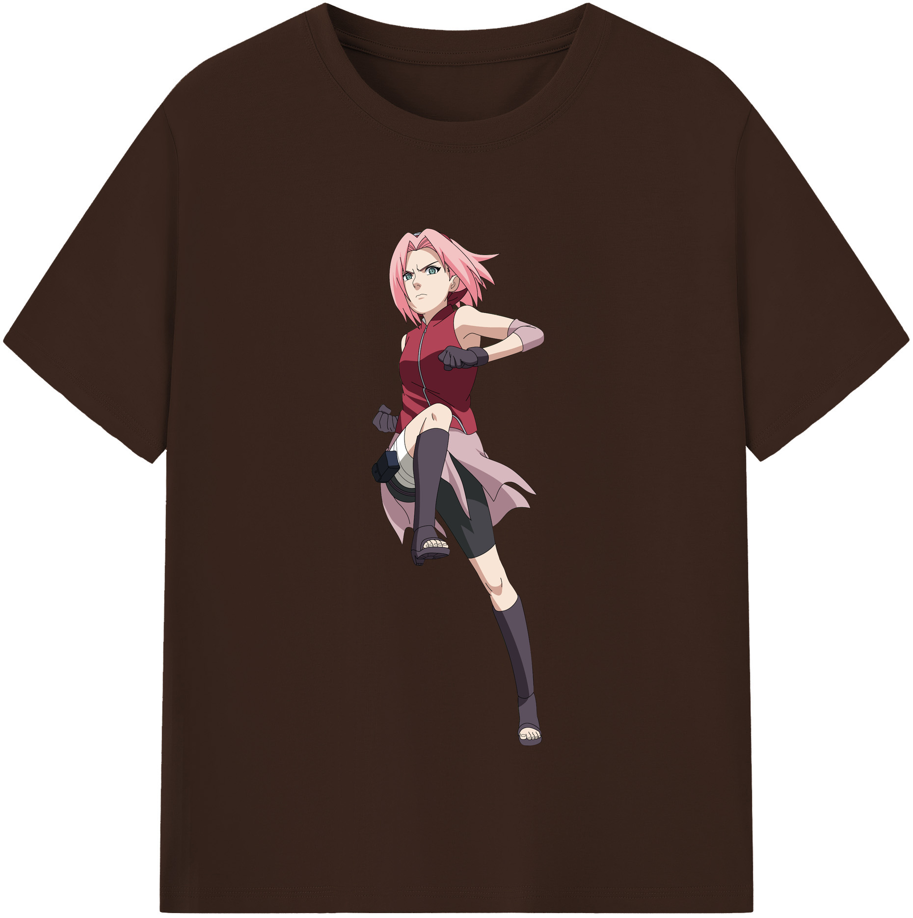 （画像用） NARUTO -ナルト- 春野サクラ Haruno Sakura 綿100％半袖Tシャツ（フロントプリント）