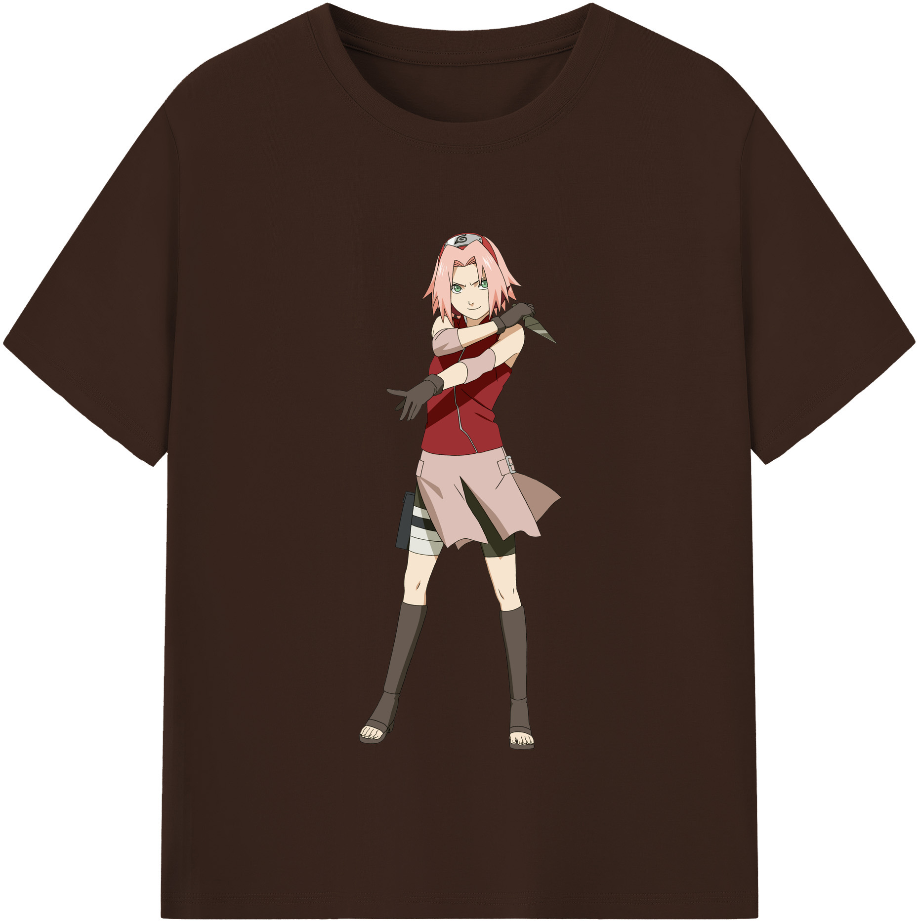 （画像用） NARUTO -ナルト- 春野サクラ Haruno Sakura 綿100％半袖Tシャツ（フロントプリント）