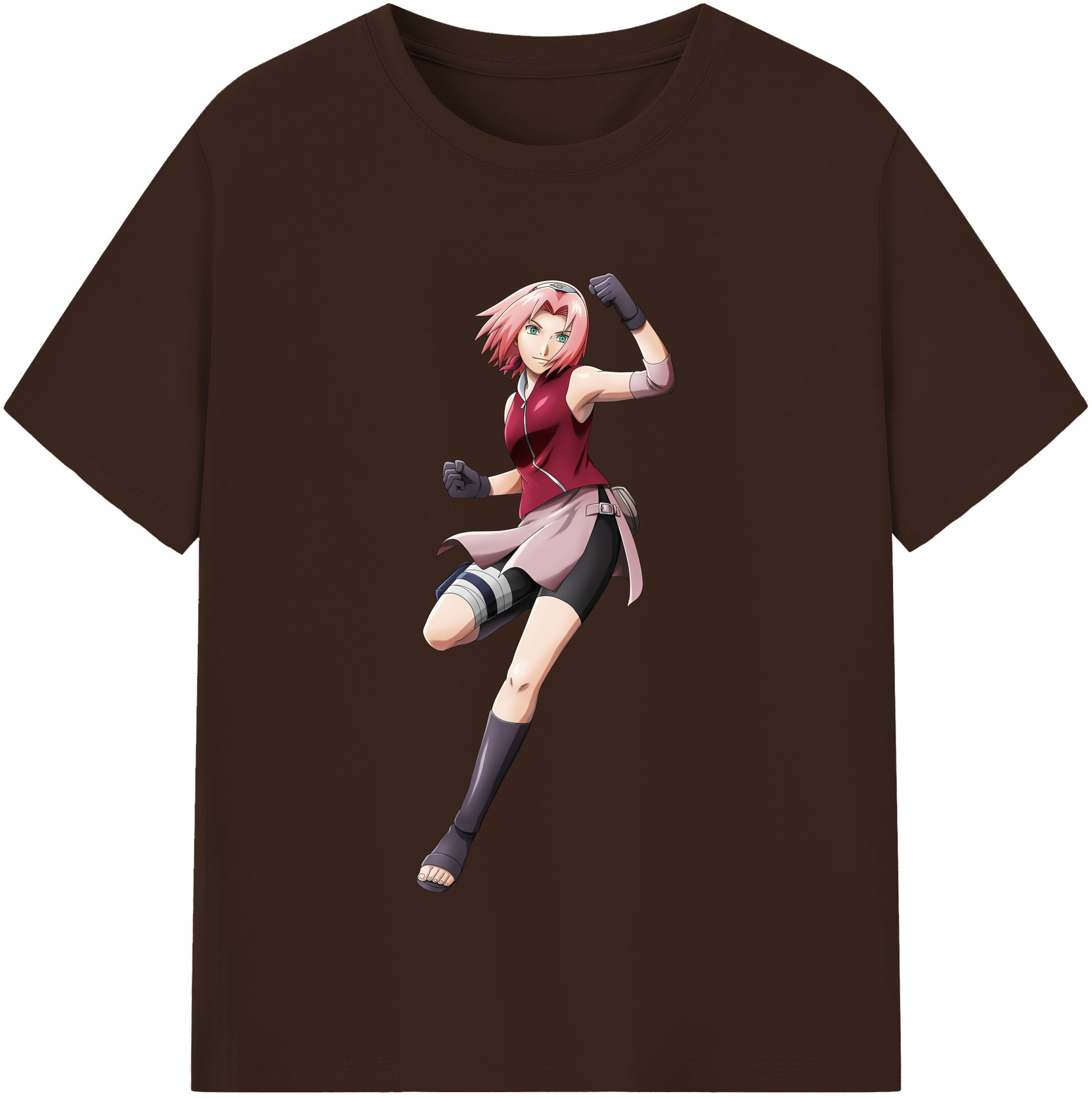 （画像用） NARUTO -ナルト- 春野サクラ Haruno Sakura 綿100％半袖Tシャツ（フロントプリント）