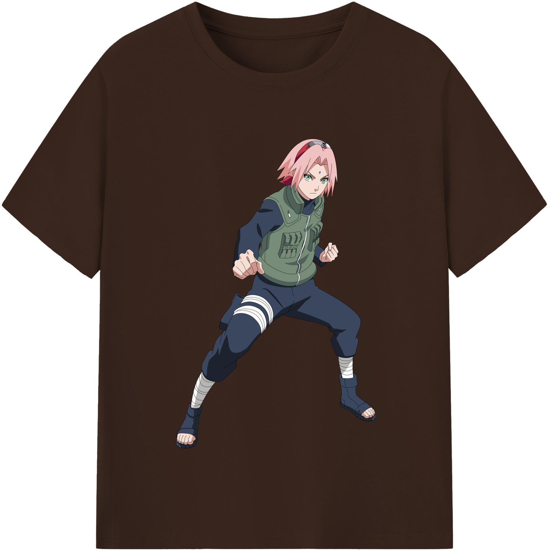 （画像用） NARUTO -ナルト- 春野サクラ Haruno Sakura 綿100％半袖Tシャツ（フロントプリント）