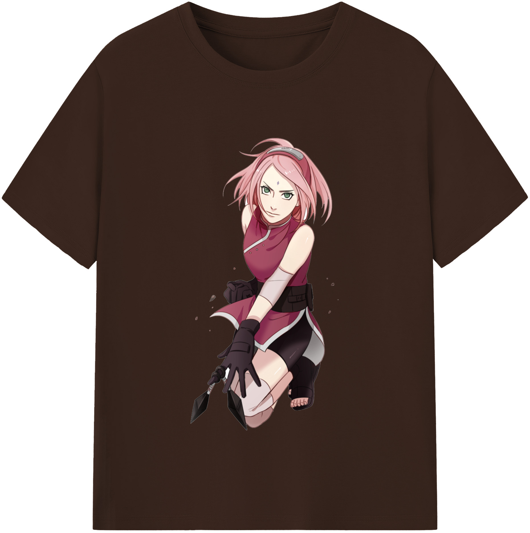 （画像用） NARUTO -ナルト- 春野サクラ Haruno Sakura 綿100％半袖Tシャツ（フロントプリント）