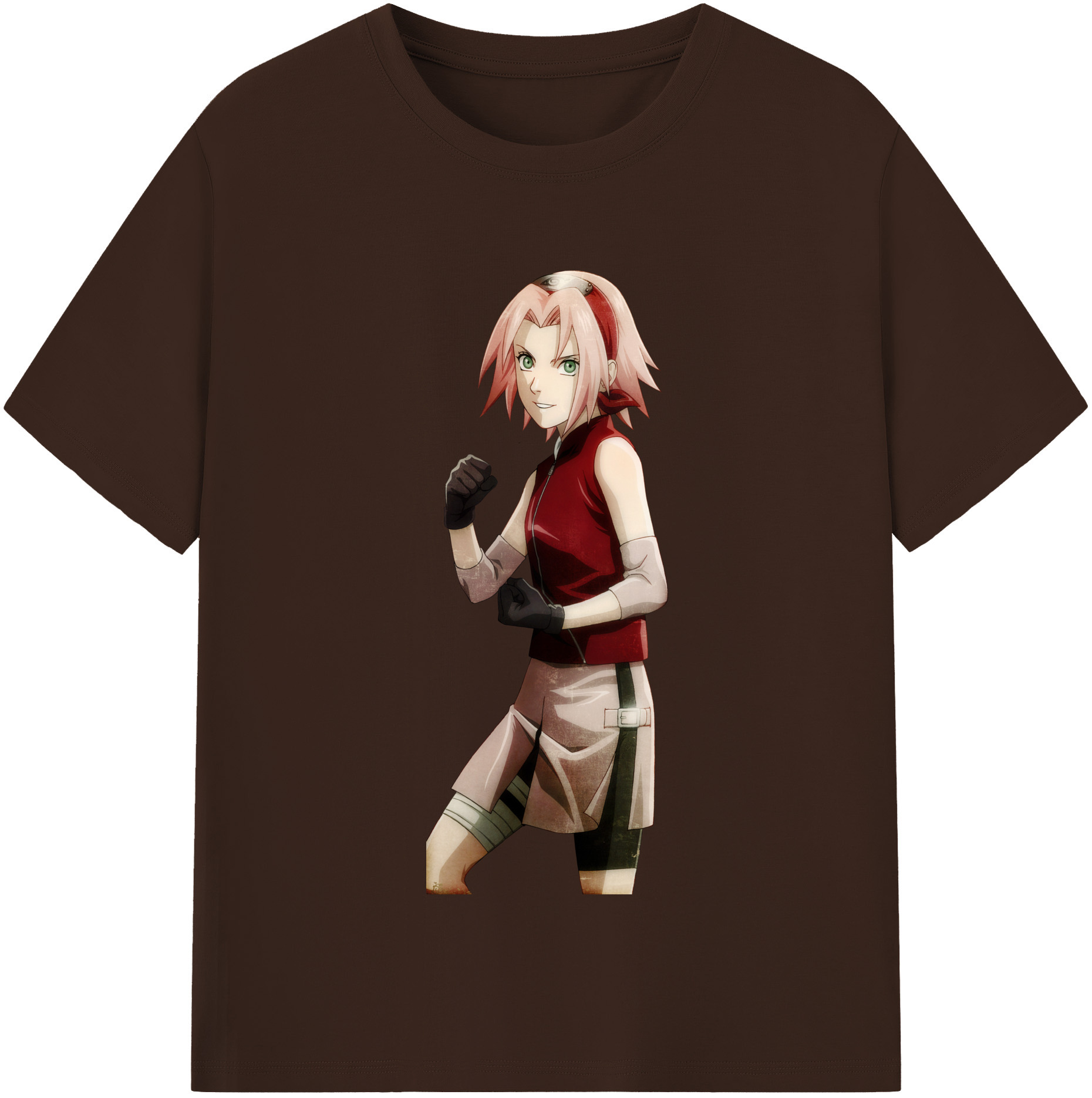 （画像用） NARUTO -ナルト- 春野サクラ Haruno Sakura 綿100％半袖Tシャツ（フロントプリント）