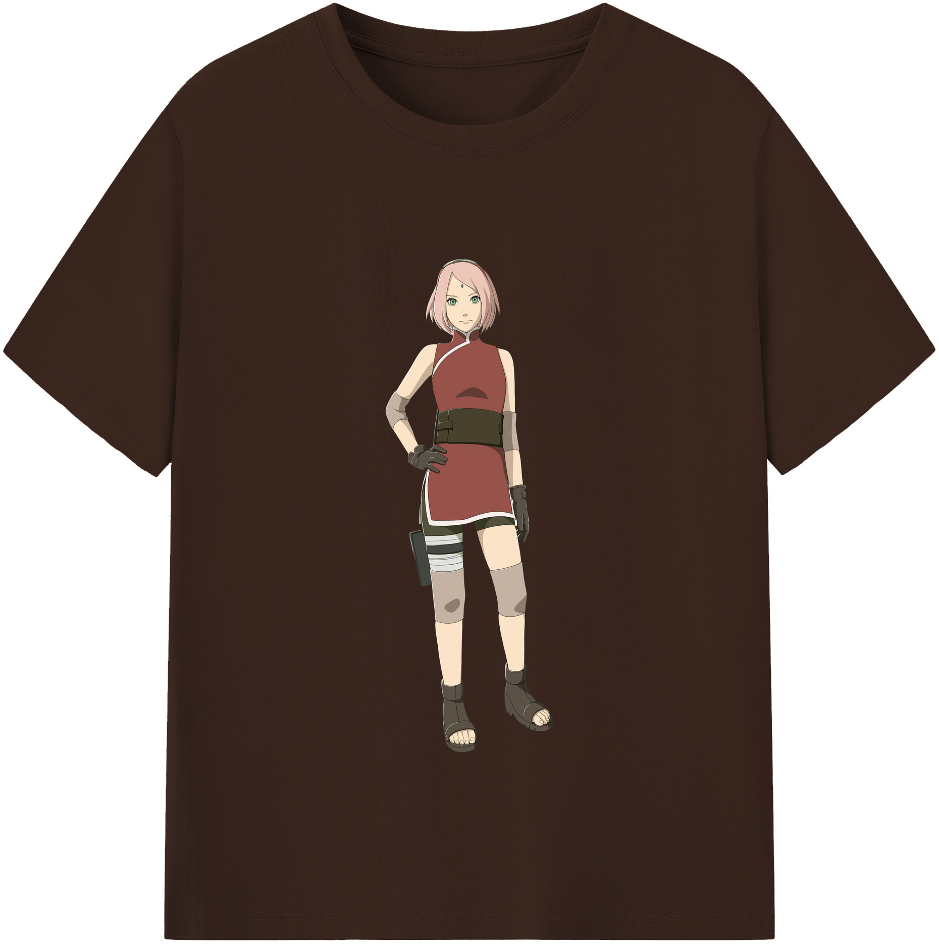 （画像用） NARUTO -ナルト- 春野サクラ Haruno Sakura 綿100％半袖Tシャツ（フロントプリント）