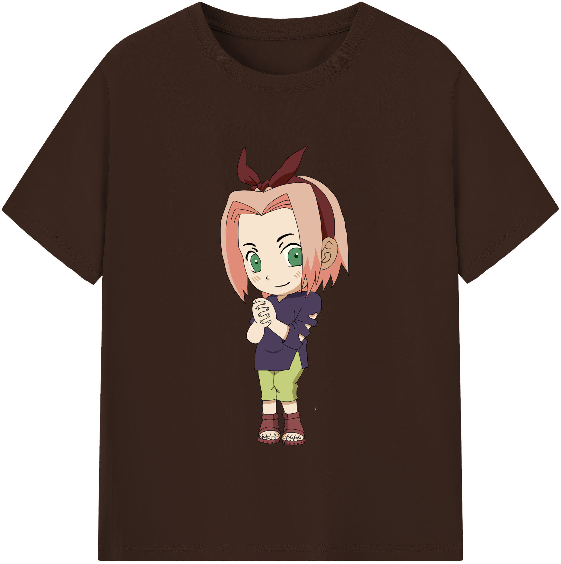 （画像用） NARUTO -ナルト- 春野サクラ Haruno Sakura 綿100％半袖Tシャツ（フロントプリント）
