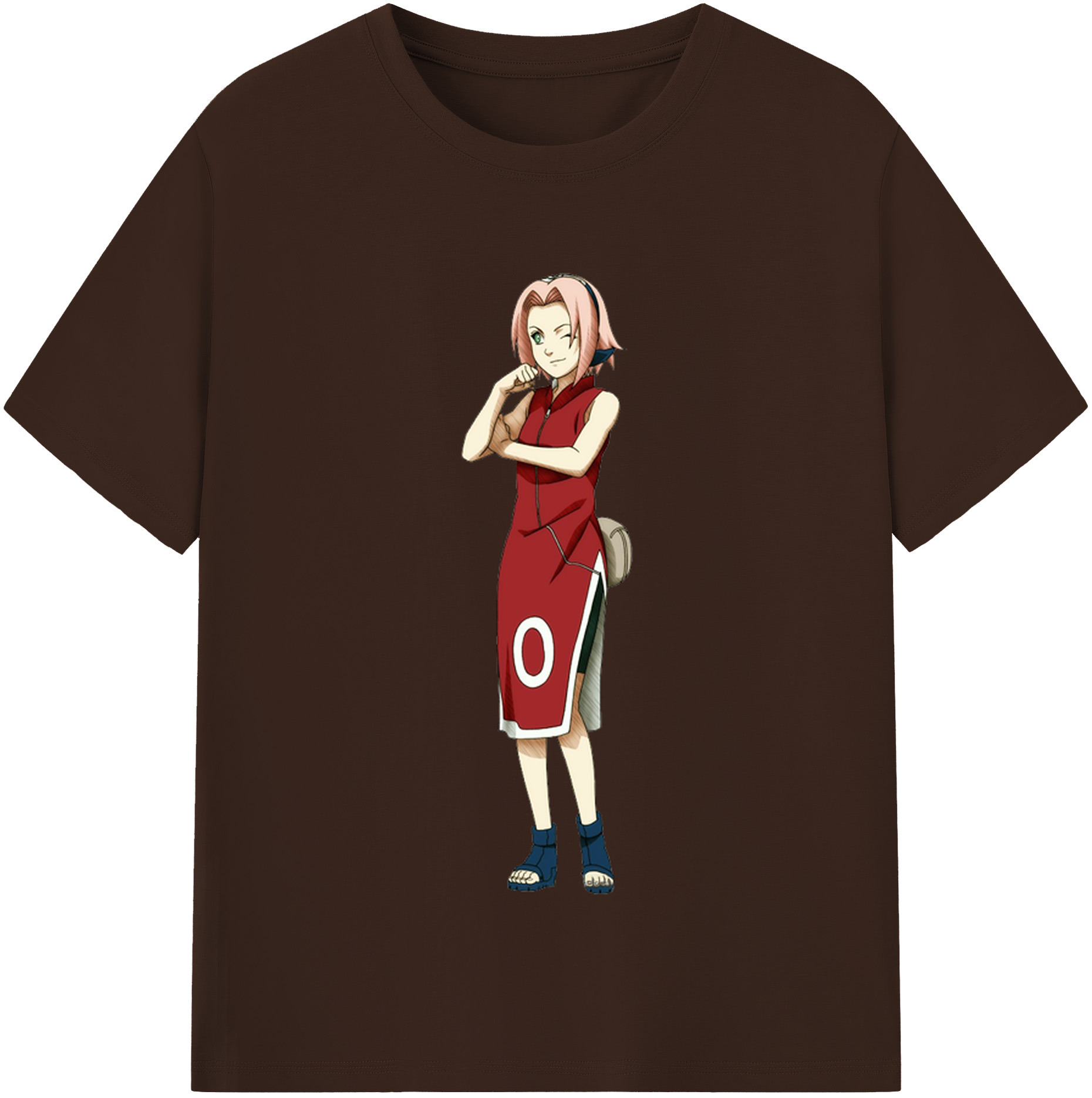 （画像用） NARUTO -ナルト- 春野サクラ Haruno Sakura 綿100％半袖Tシャツ（フロントプリント）