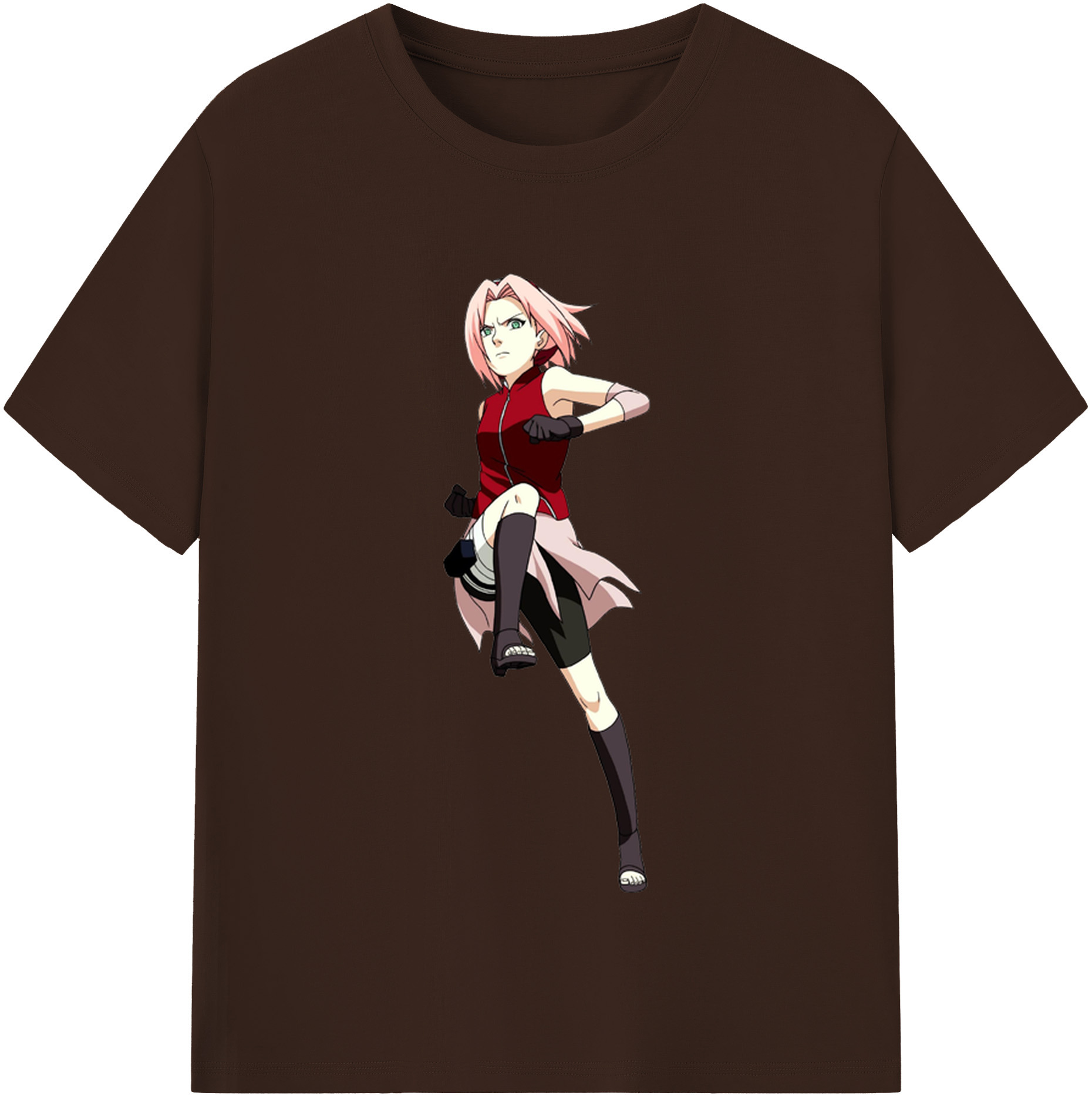 （画像用） NARUTO -ナルト- 春野サクラ Haruno Sakura 綿100％半袖Tシャツ（フロントプリント）