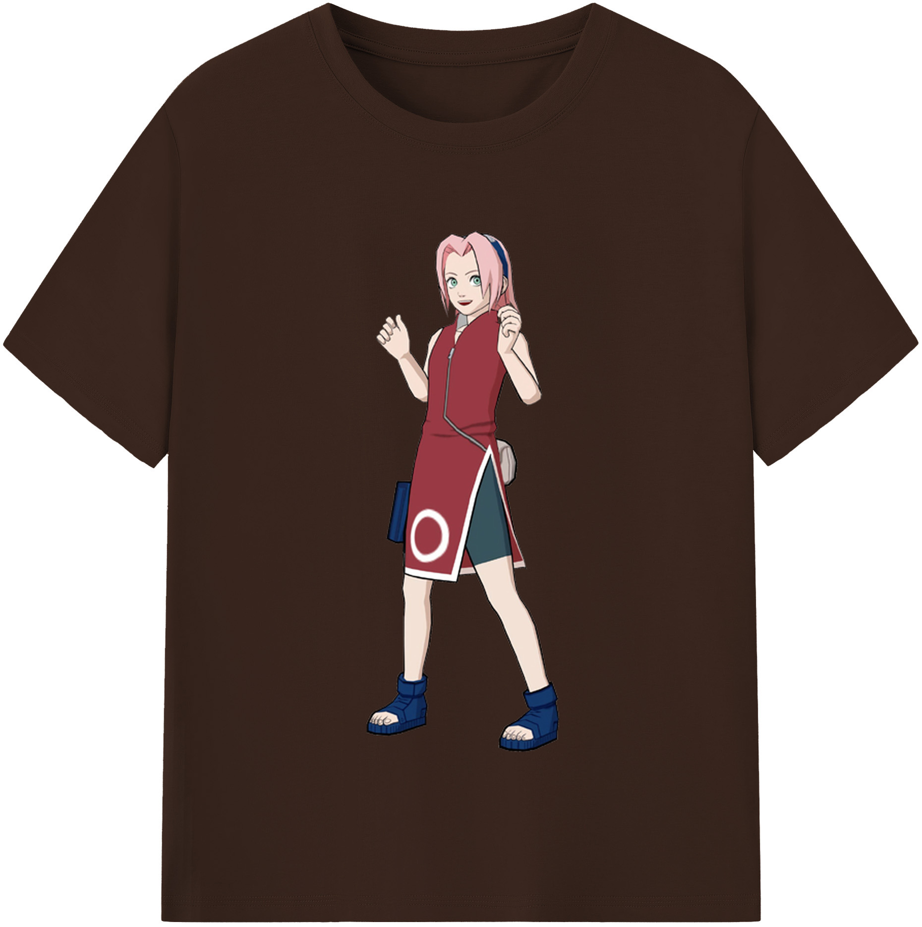 （画像用） NARUTO -ナルト- 春野サクラ Haruno Sakura 綿100％半袖Tシャツ（フロントプリント）