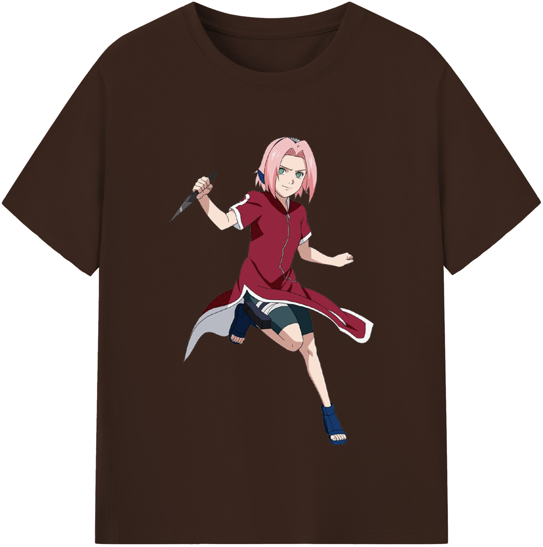 （画像用） NARUTO -ナルト- 春野サクラ Haruno Sakura 綿100％半袖Tシャツ（フロントプリント）