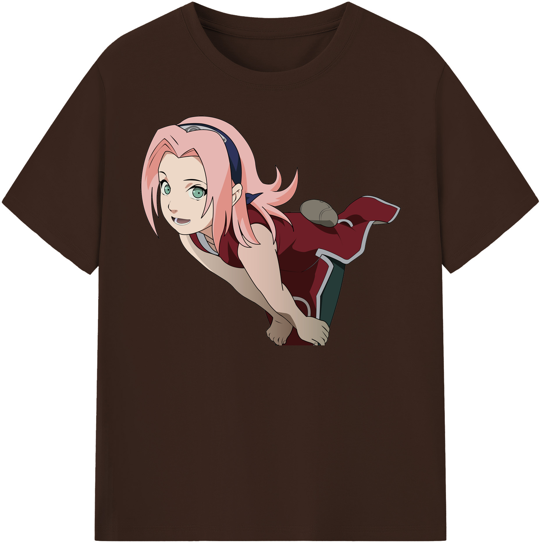 （画像用） NARUTO -ナルト- 春野サクラ Haruno Sakura 綿100％半袖Tシャツ（フロントプリント）