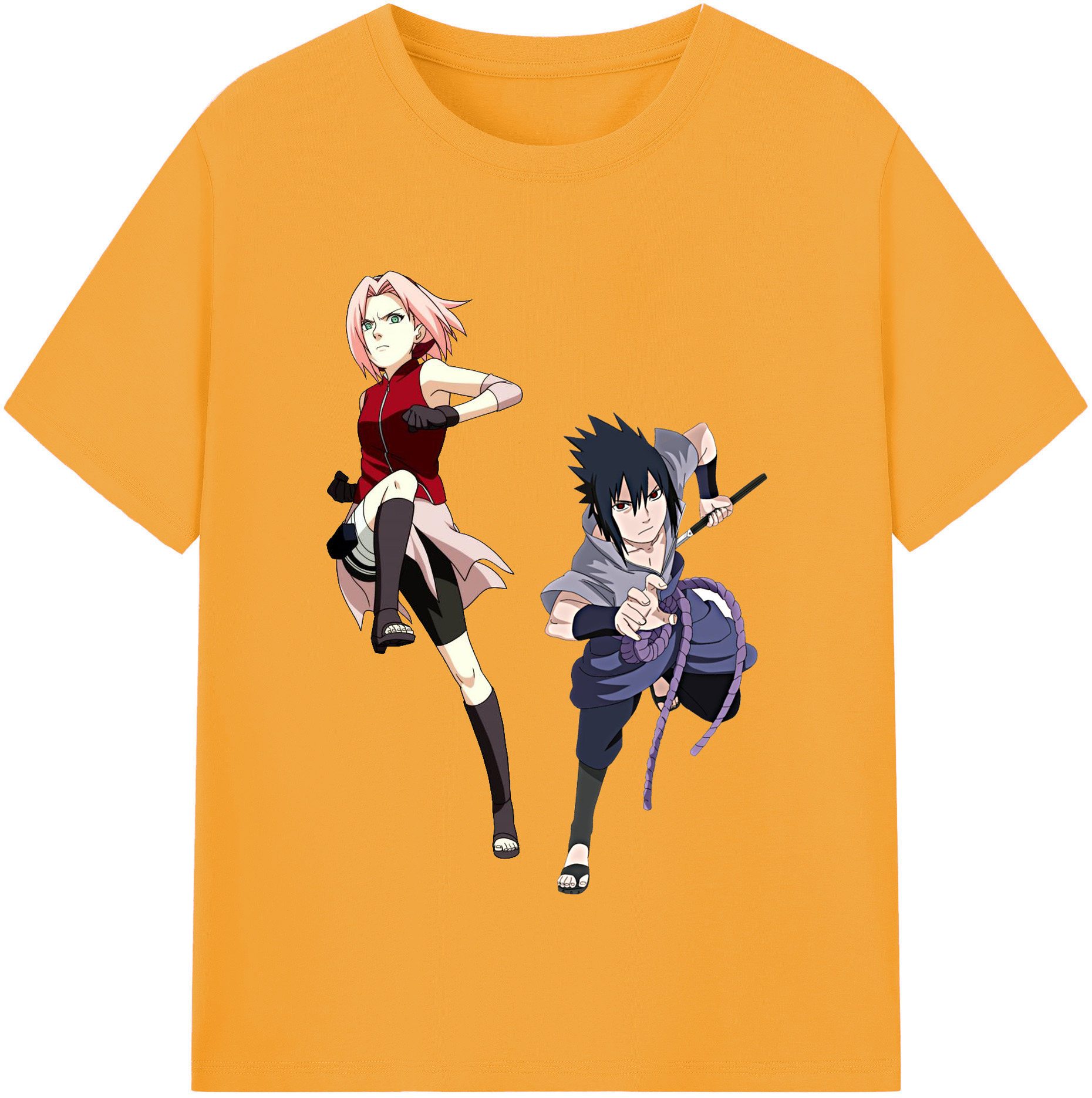 （画像用） NARUTO -ナルト- 春野サクラ Haruno Sakura 綿100％半袖Tシャツ（フロントプリント）