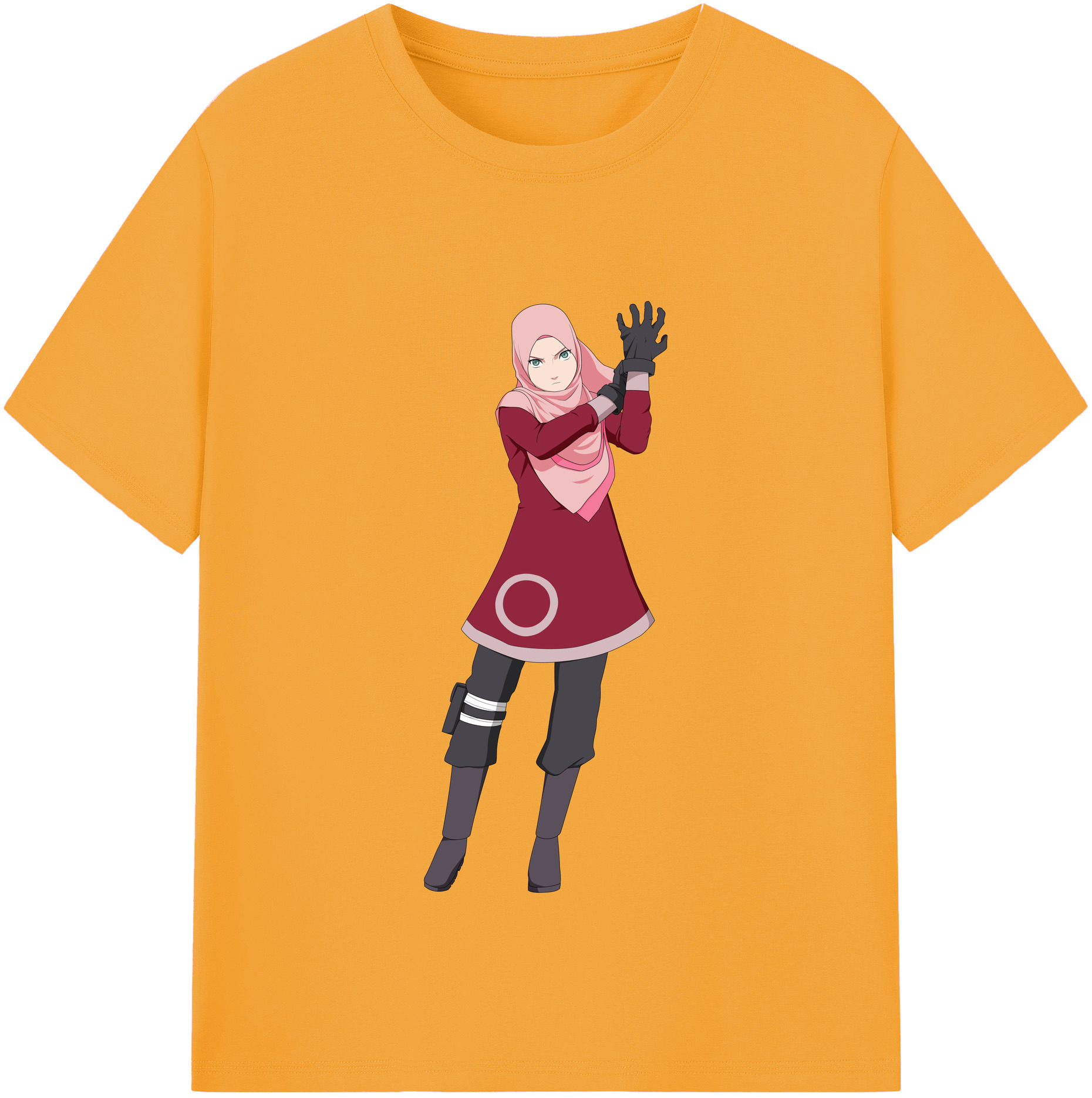 （画像用） NARUTO -ナルト- 春野サクラ Haruno Sakura 綿100％半袖Tシャツ（フロントプリント）