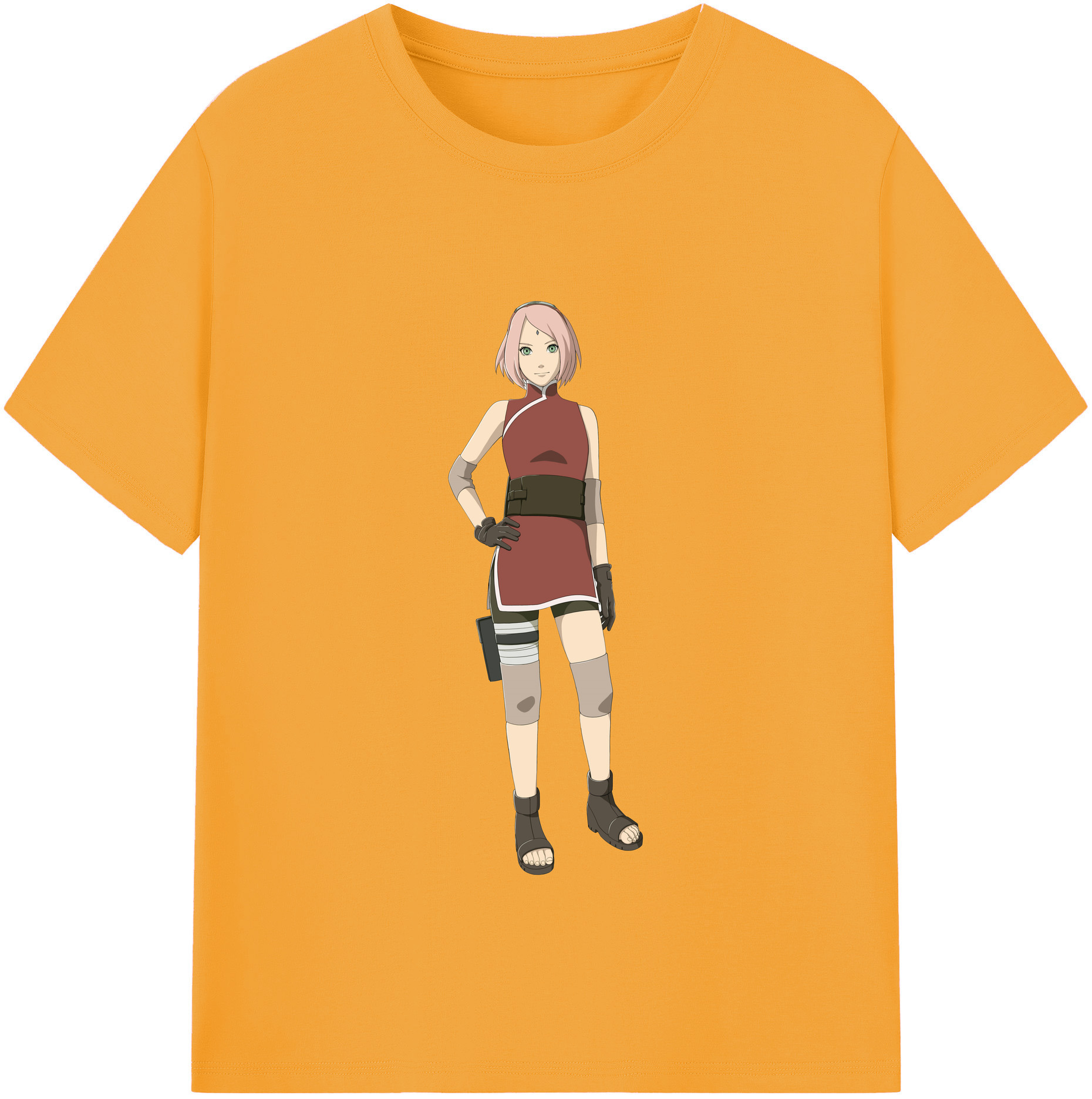 （画像用） NARUTO -ナルト- 春野サクラ Haruno Sakura 綿100％半袖Tシャツ（フロントプリント）