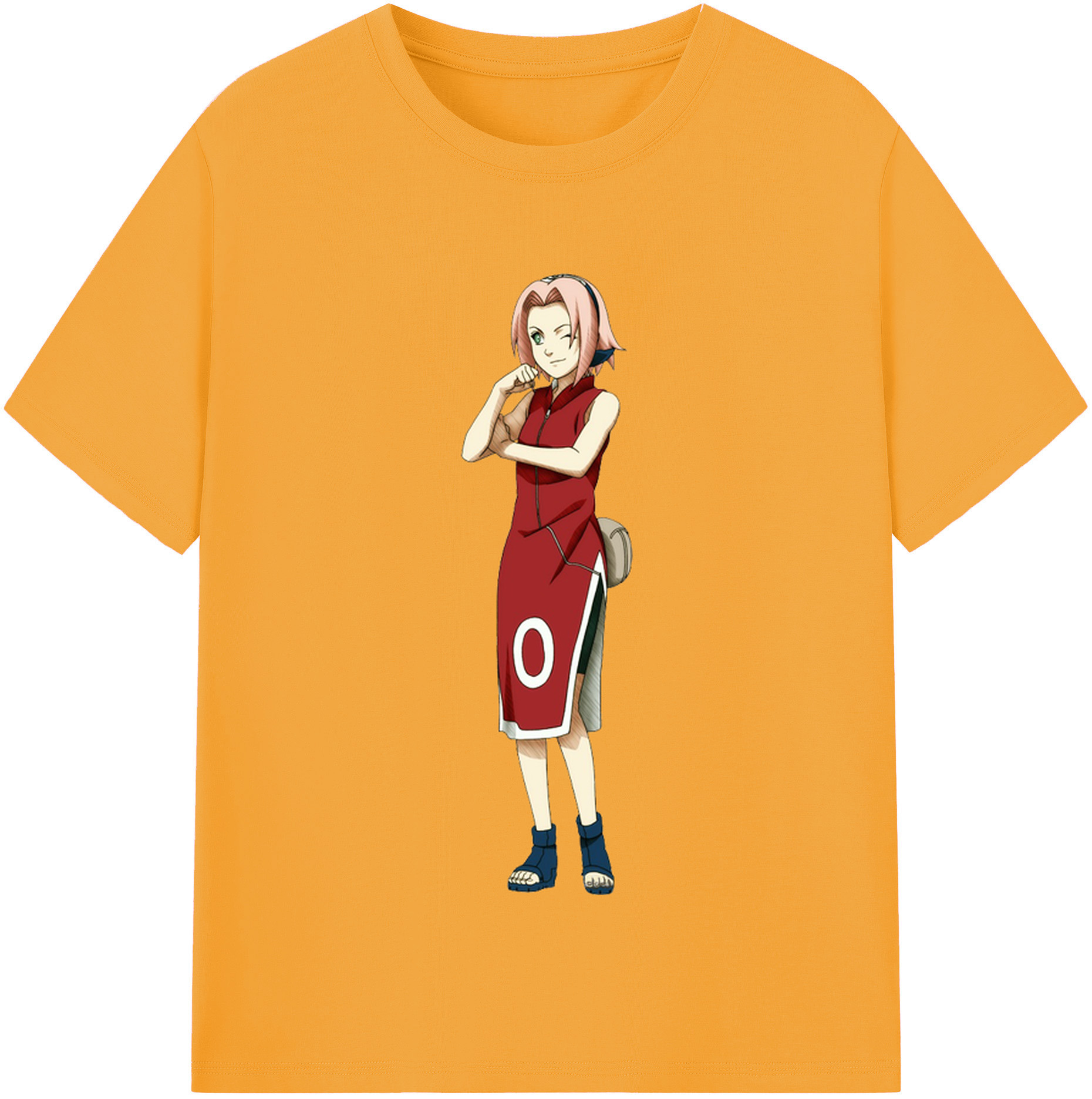 （画像用） NARUTO -ナルト- 春野サクラ Haruno Sakura 綿100％半袖Tシャツ（フロントプリント）